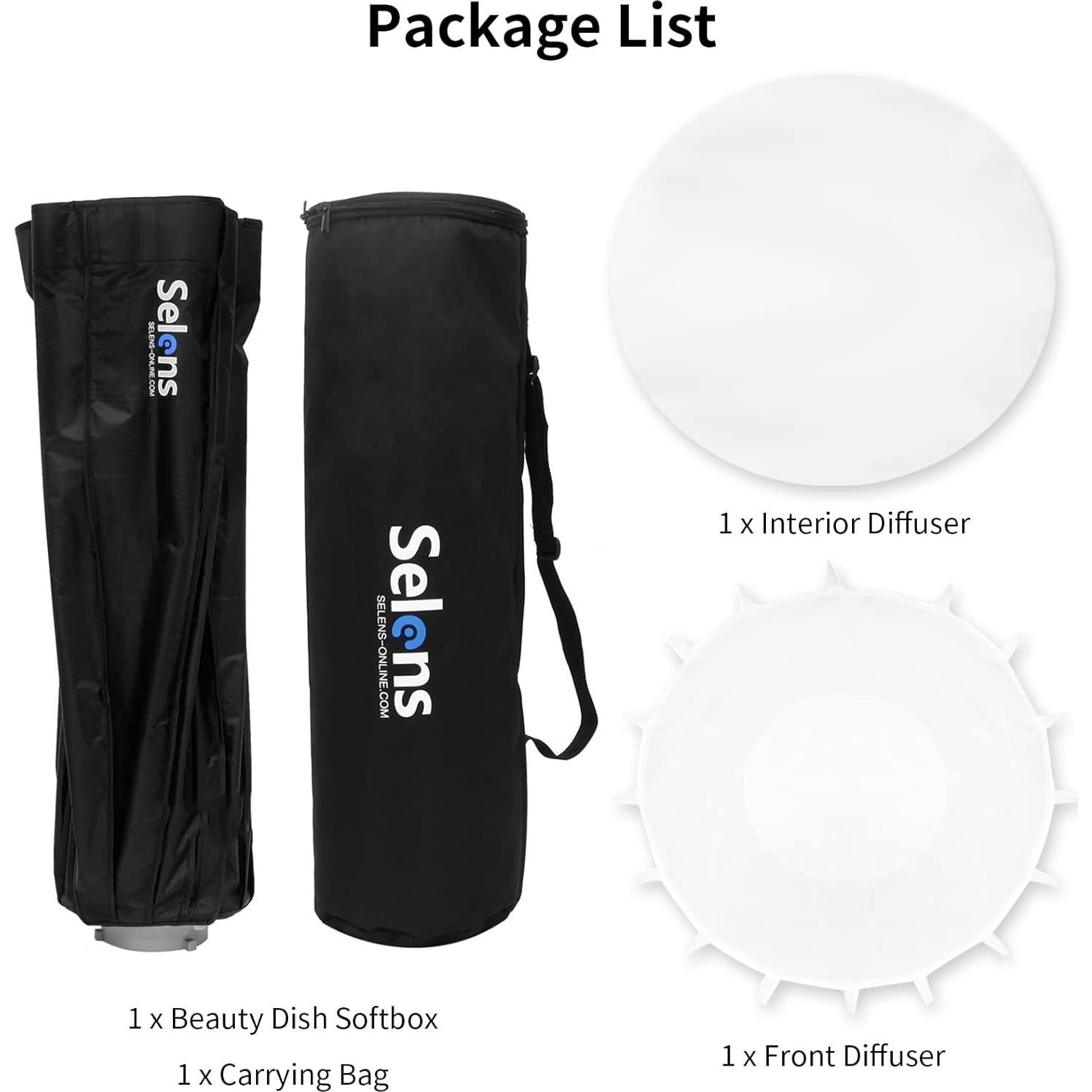 Softbox Hexadecagonal Selens 85cm con Montura Bowens