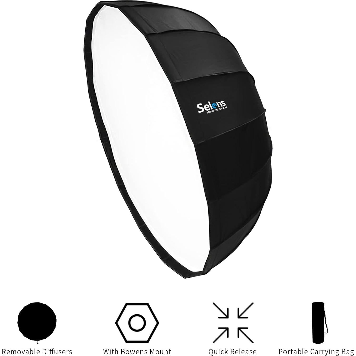Softbox Hexadecagonal Selens 85cm con Montura Bowens