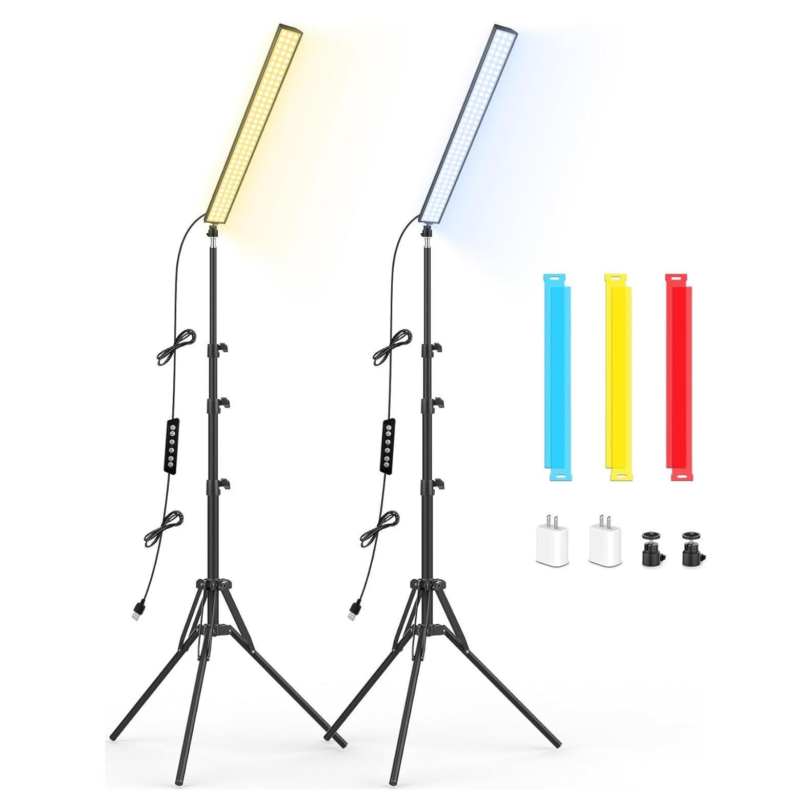Paquete de 2 luces LED Unicucp bi-color 2500K-8500K con trípode 160cm
