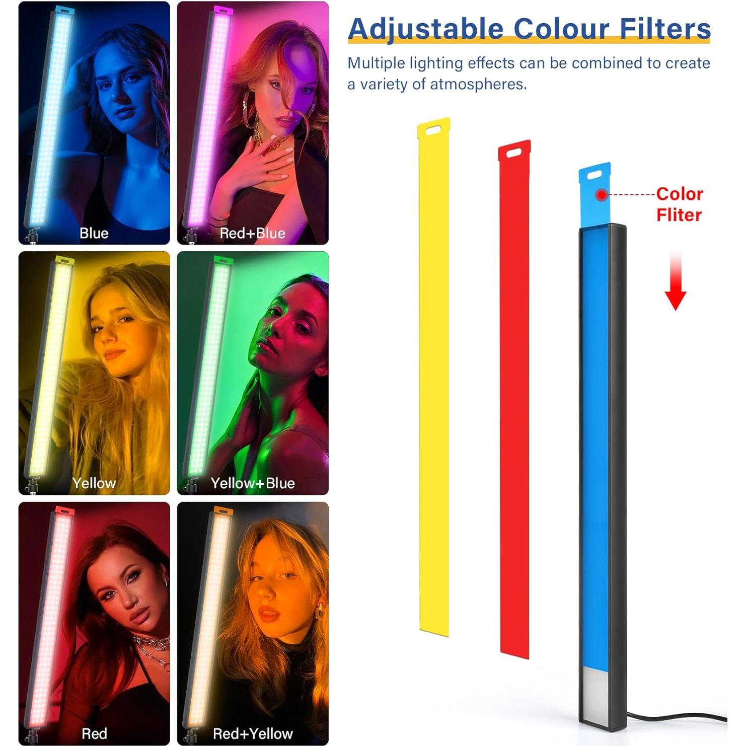 Paquete de 2 luces LED Unicucp bi-color 2500K-8500K con trípode 160cm