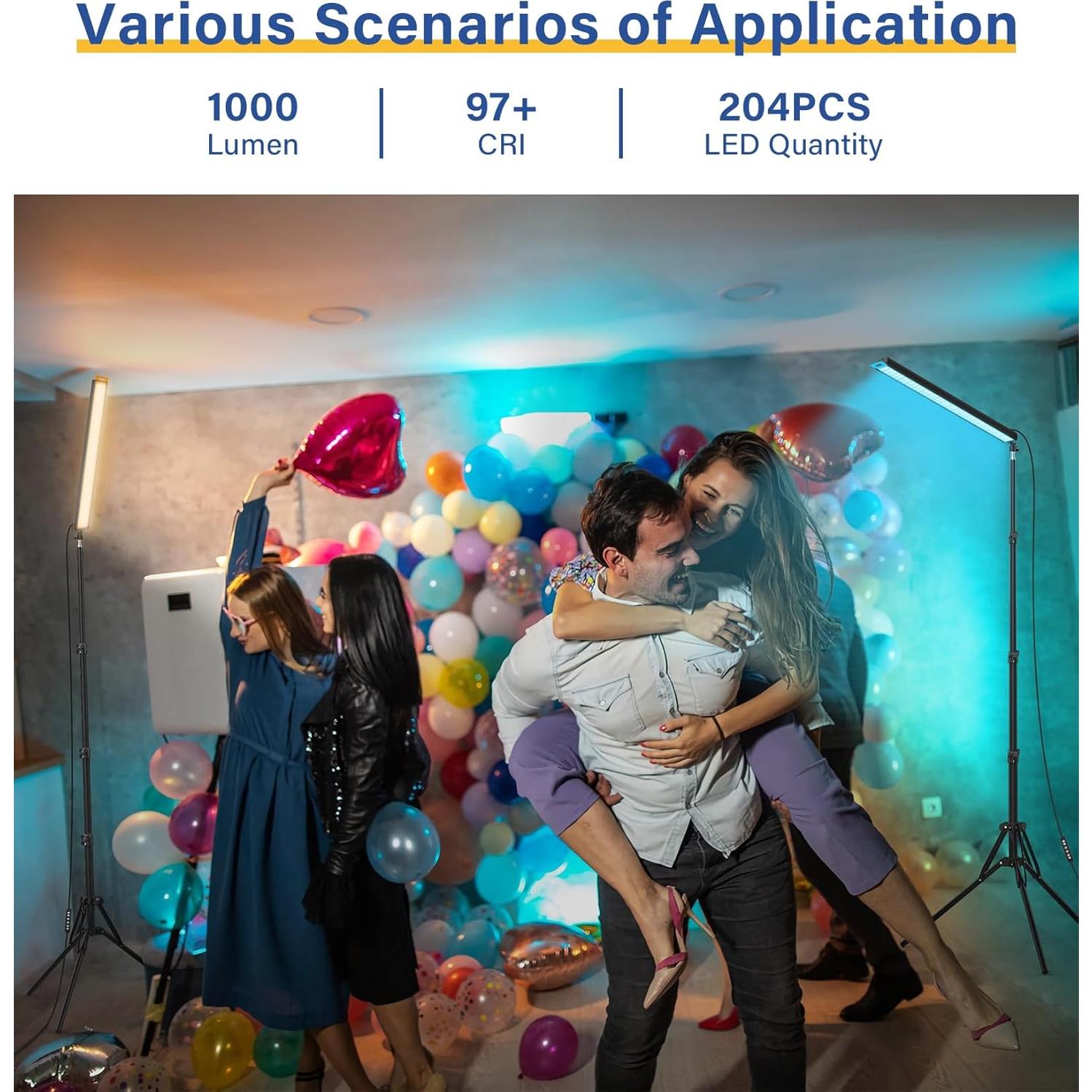 Paquete de 2 luces LED Unicucp bi-color 2500K-8500K con trípode 160cm