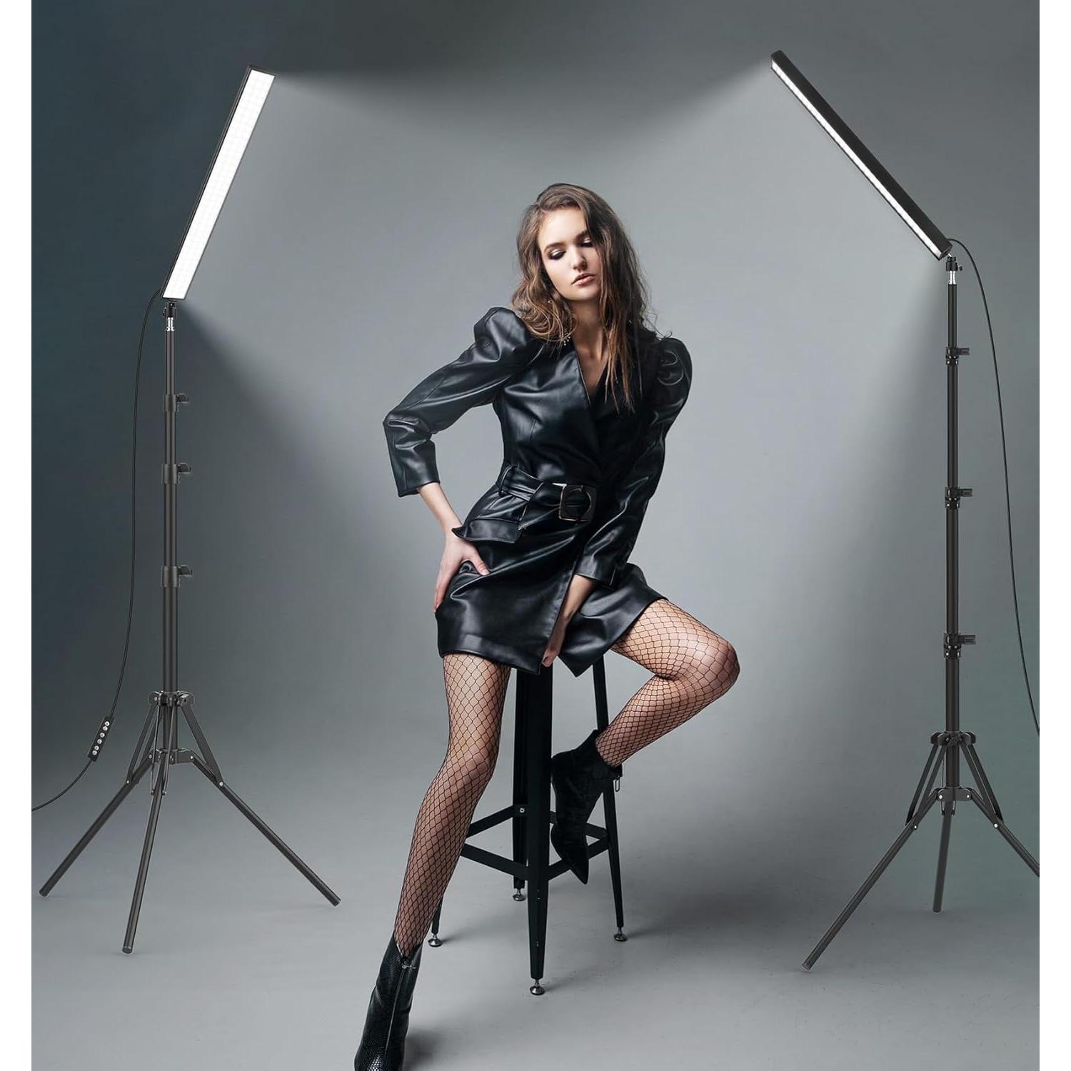 Paquete de 2 luces LED Unicucp bi-color 2500K-8500K con trípode 160cm