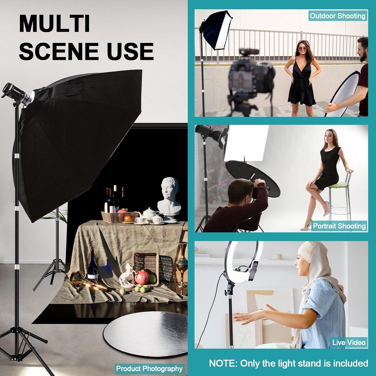 Soporte de Luz Ajustable EMART 100-300cm 10KG para Fotografía