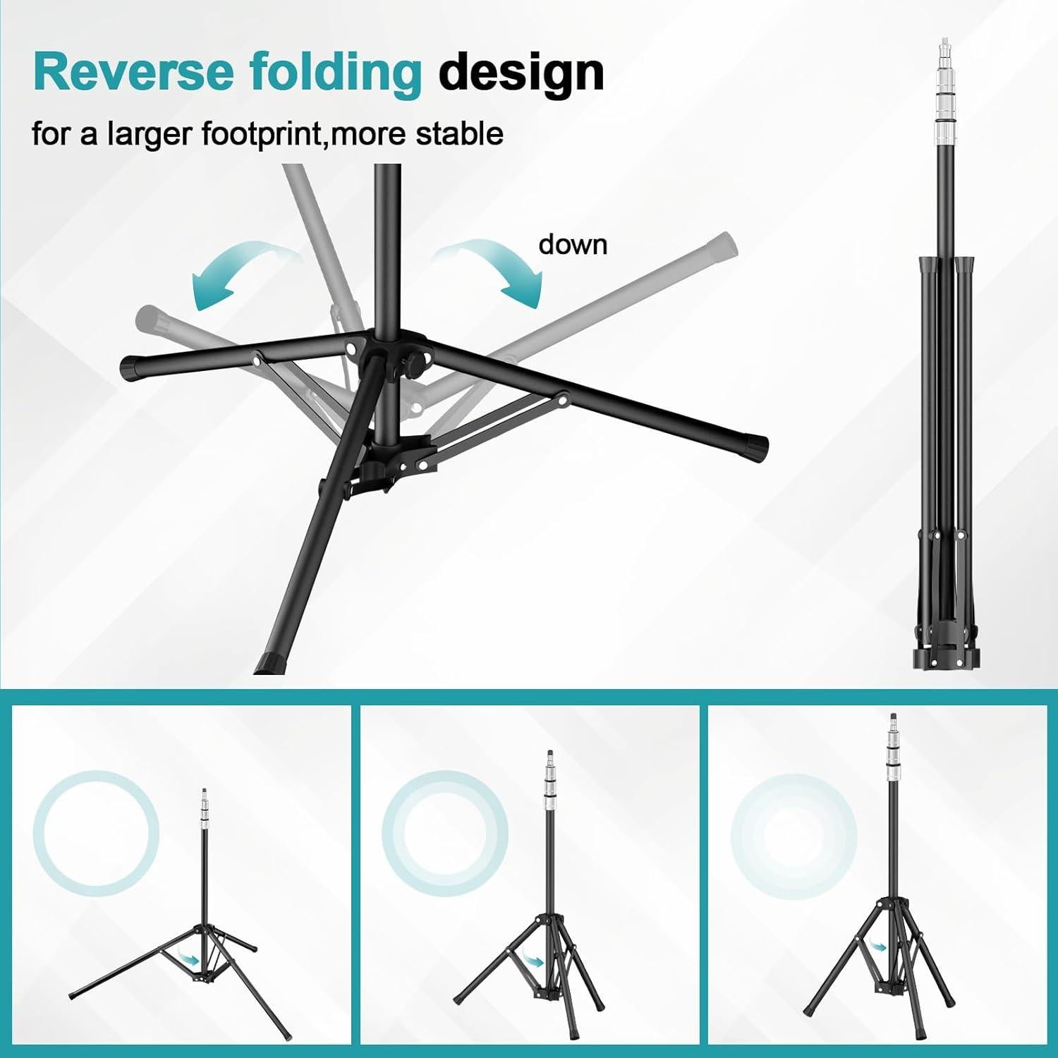 Soporte de Luz Ajustable EMART 100-300cm 10KG para Fotografía