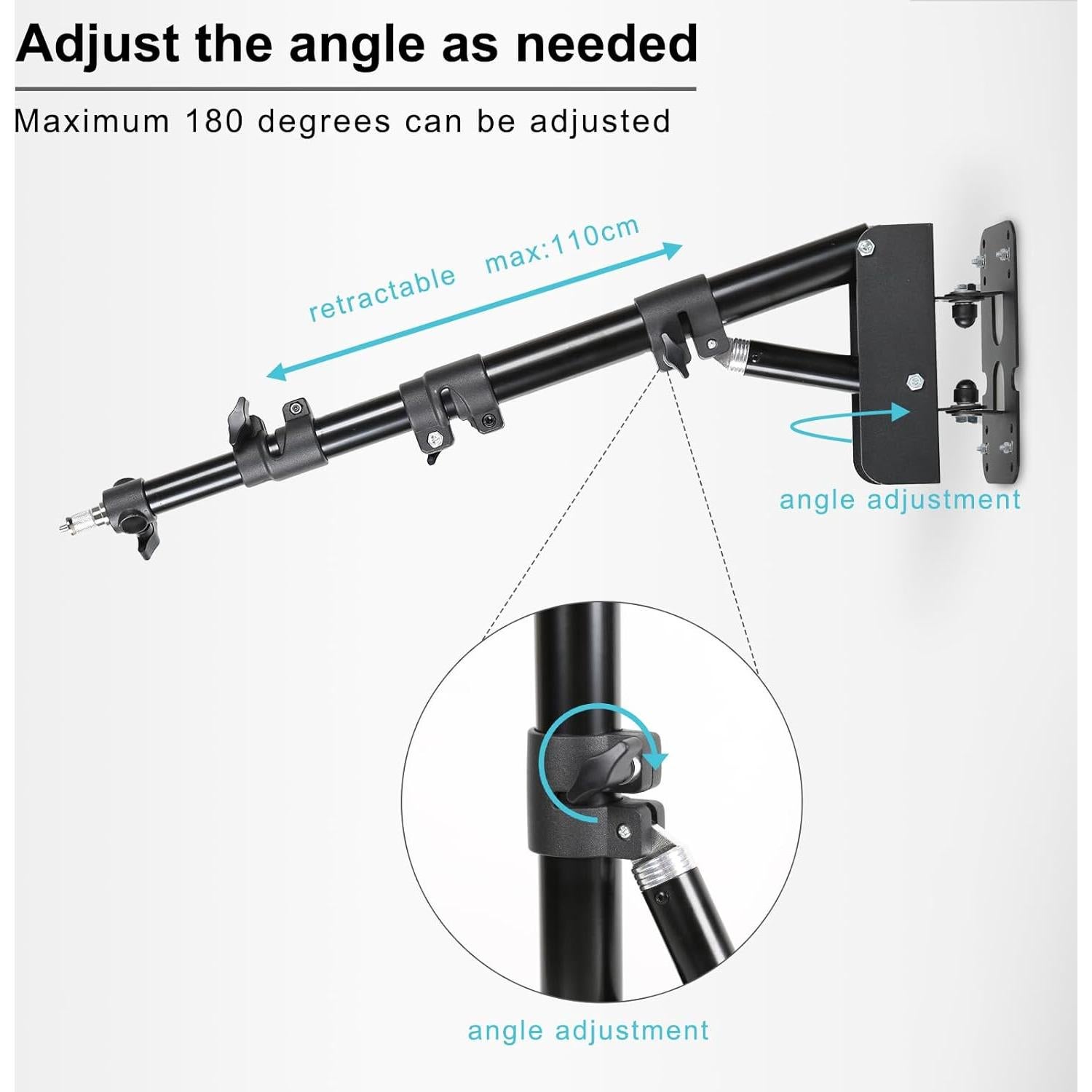 Soporte de luz de anillo montado en pared Konseen ZJ-100 110cm