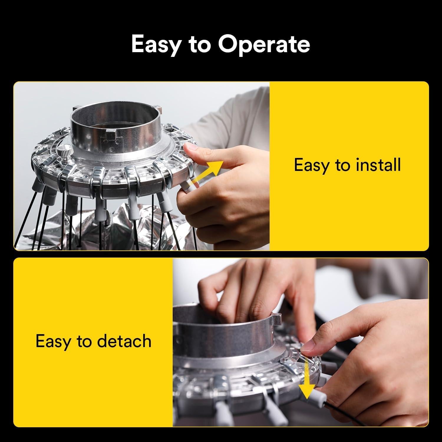 Softbox Parabólico RALENO 90cm con Rejilla y Bolsa de Transporte