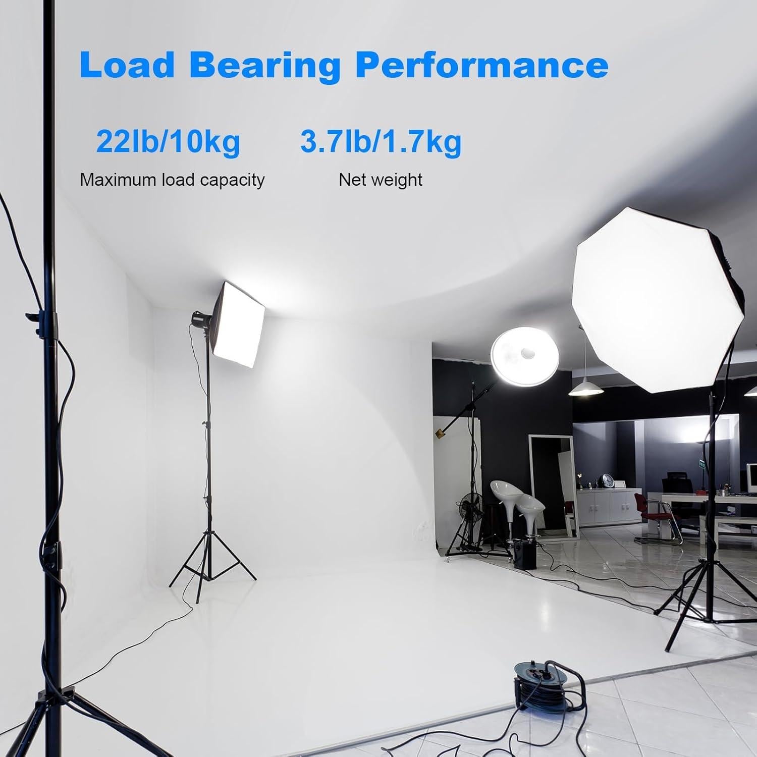 Soporte de Luz de Aluminio 2Pack 2.8m Ajustable 10KG