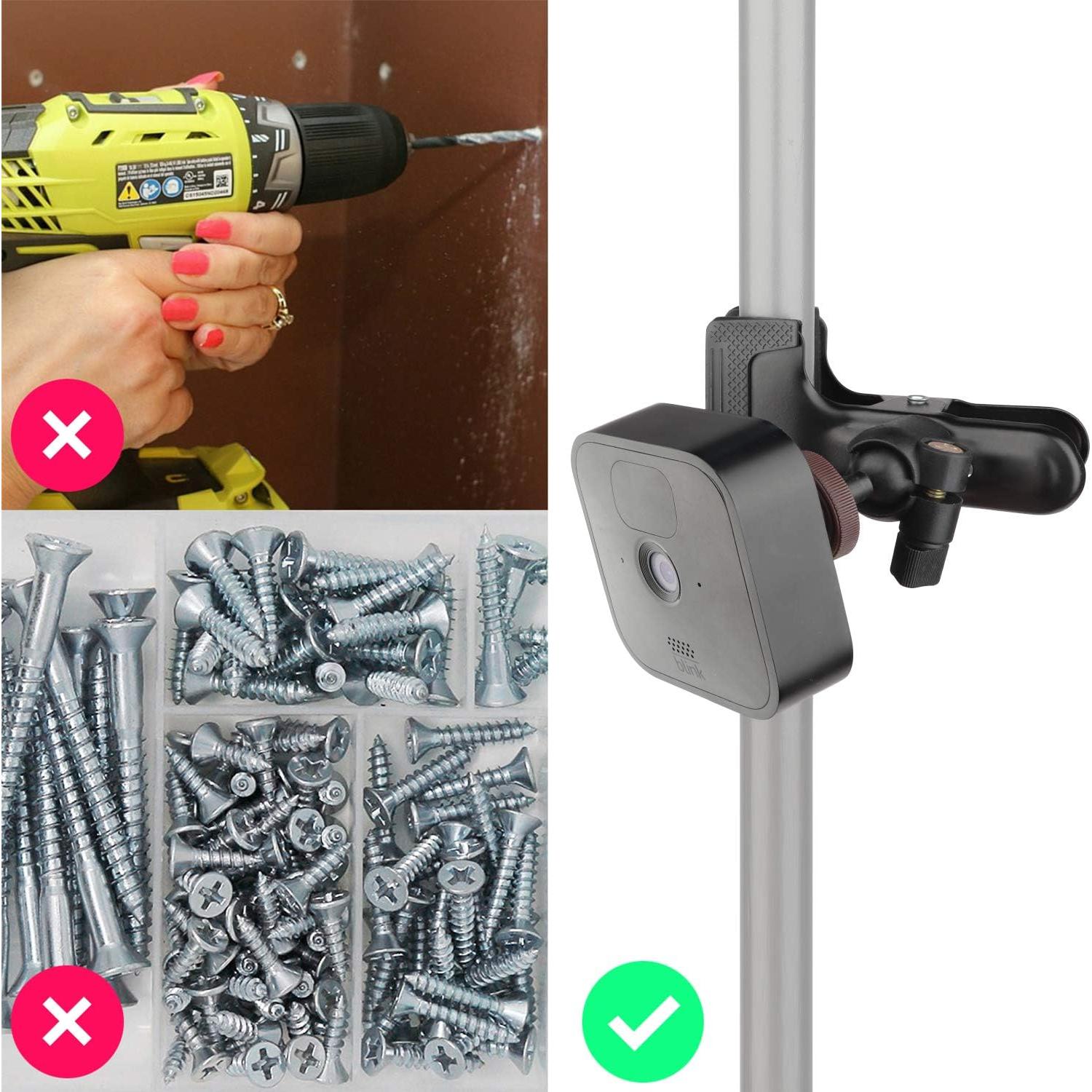 Soporte Clip Montaje Metal iTODOS para Blink Outdoor 4 y XT2