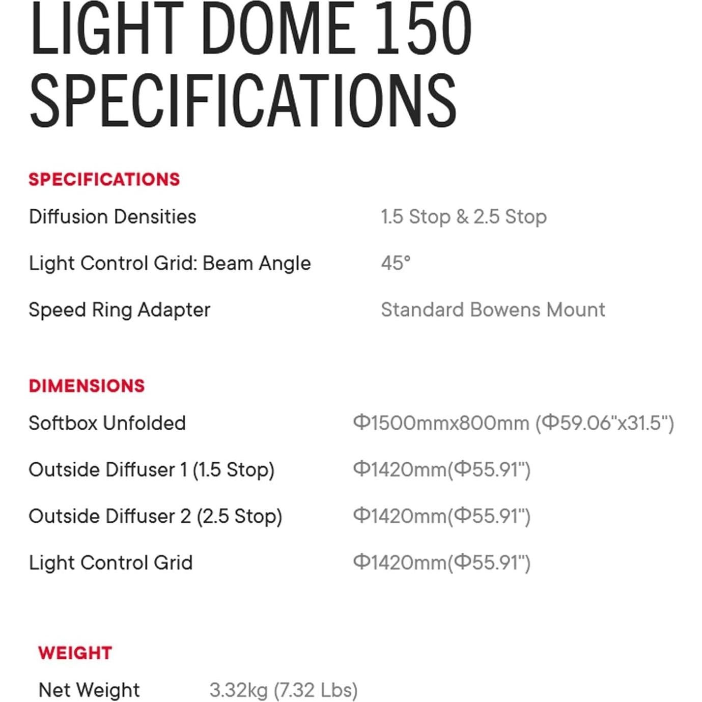 Softbox Aputure Light Dome 150 150cm Montura Bowens