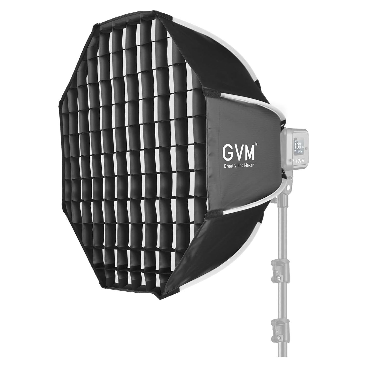 Softbox Octagonal 65cm GVM con Difusores y Bolsa de Transporte