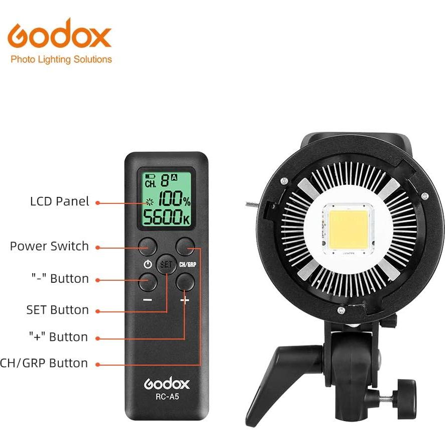 Godox SL-60W CRI 95+ LED Video Light SL60W White 5600K Version 60WS Bowens Mount+Remote Control+Reflector