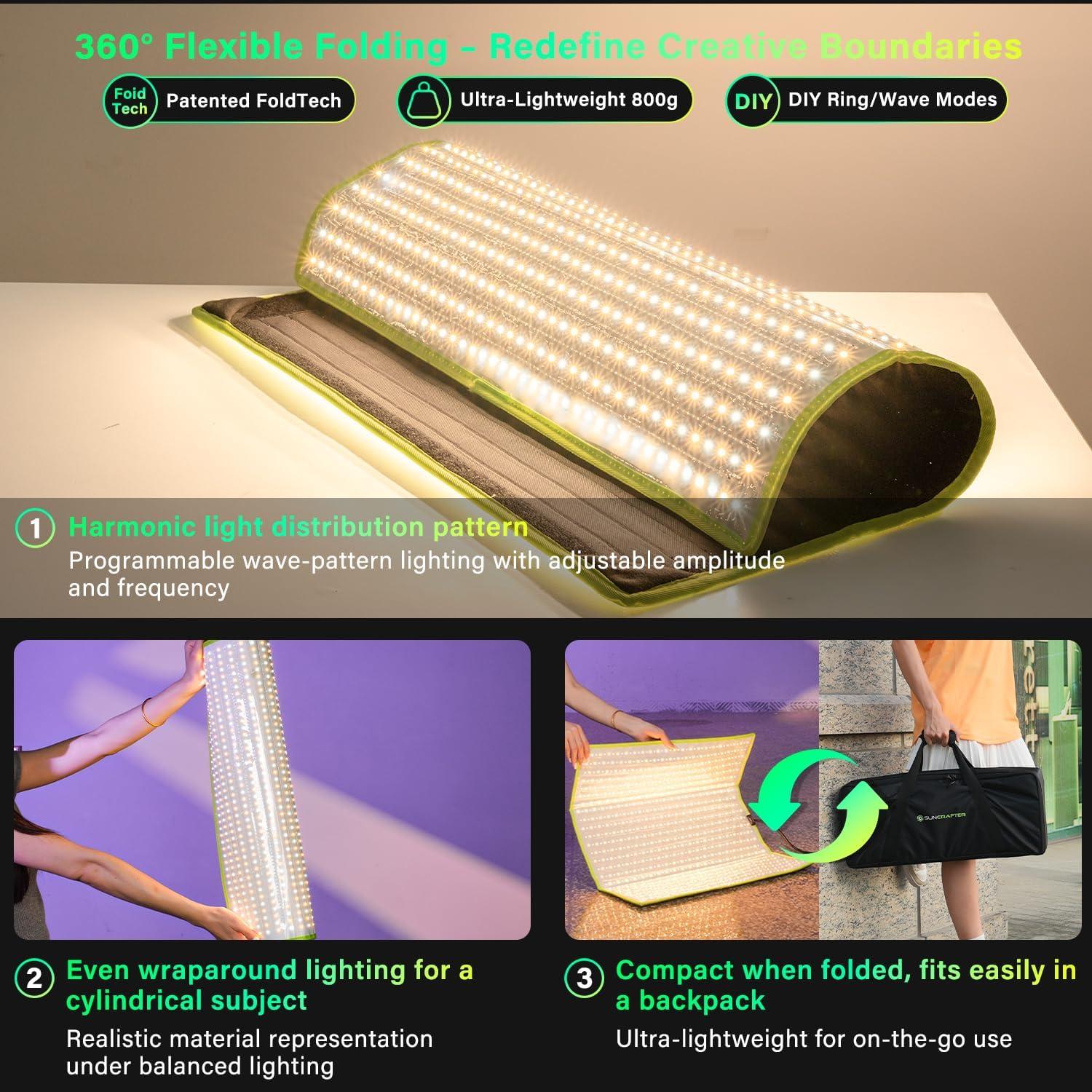 Luz LED Bi-Color Suncrafter F200B 200W Flexible 2700K-6500K