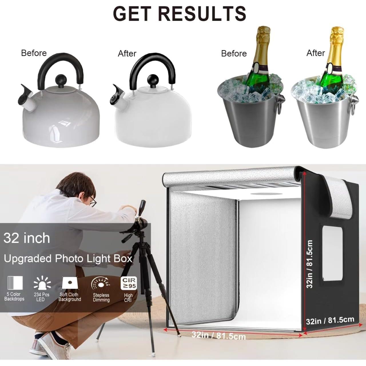 Caja de Luz Fotográfica 81.28 cm Apoueik con 234 LEDs