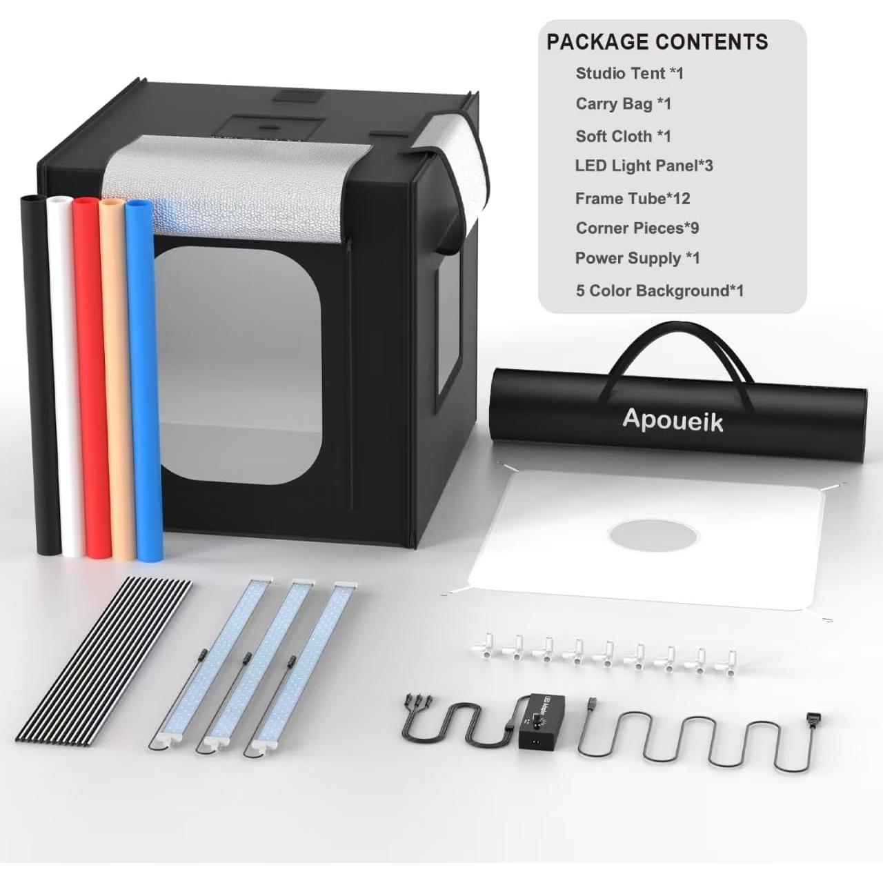 Caja de Luz Fotográfica 81.28 cm Apoueik con 234 LEDs