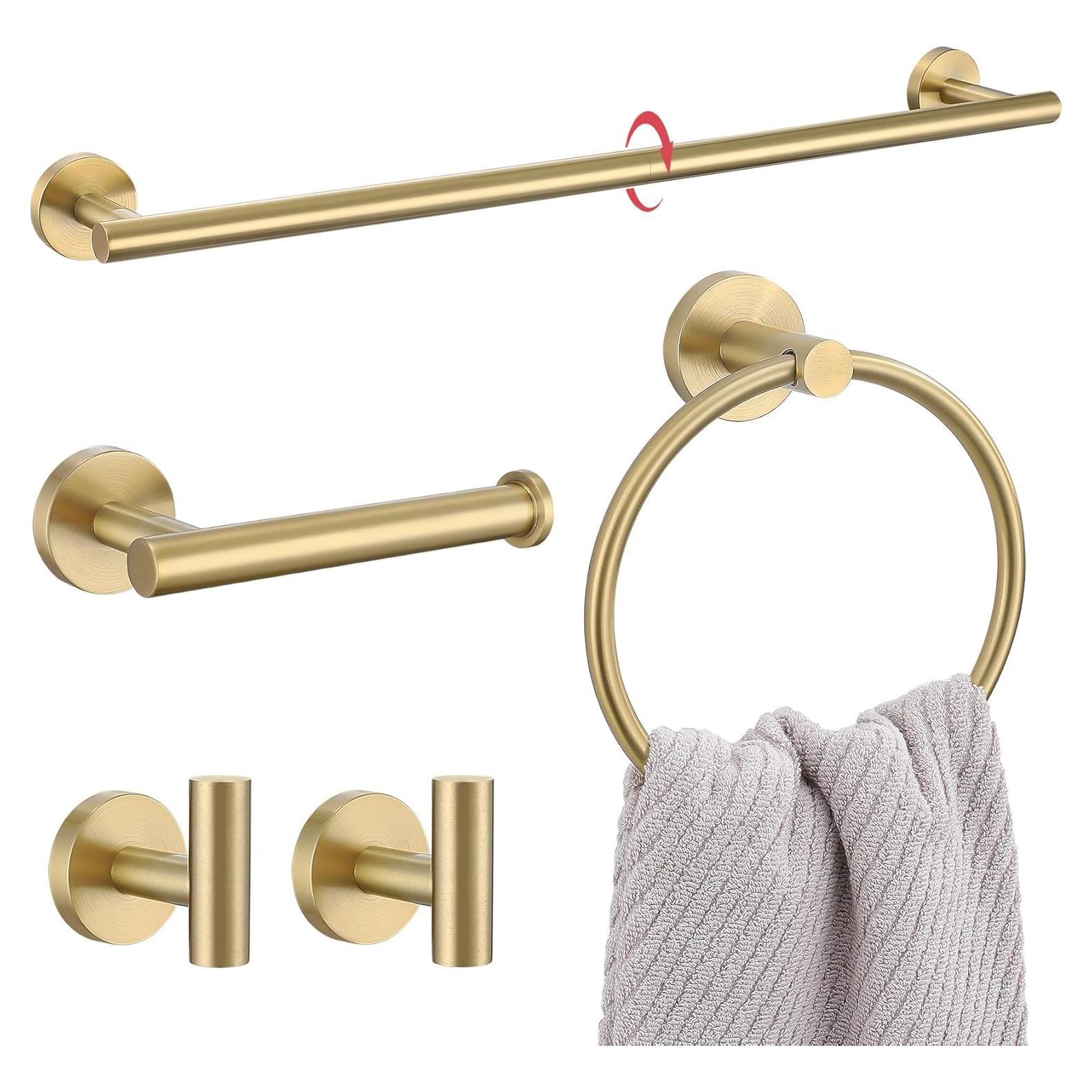 Juego de Soporte para Toallas Lairuier 5 Piezas Acero Inoxidable