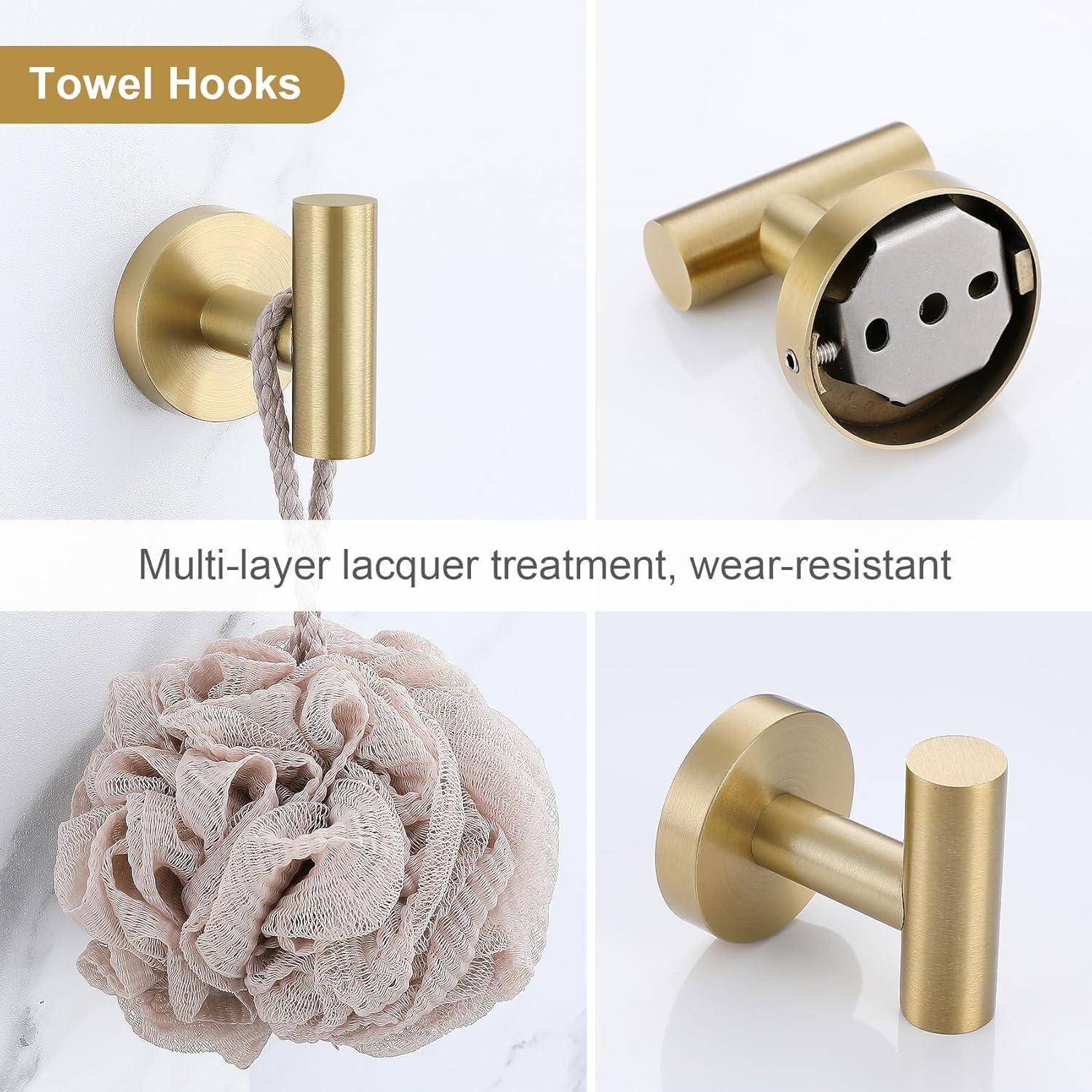 Juego de Soporte para Toallas Lairuier 5 Piezas Acero Inoxidable