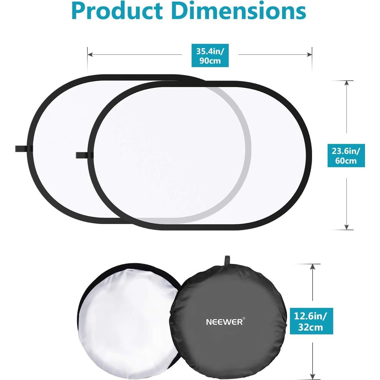 Panel Difusor de Luz Neewer 60x90cm Plegable con Bolsa