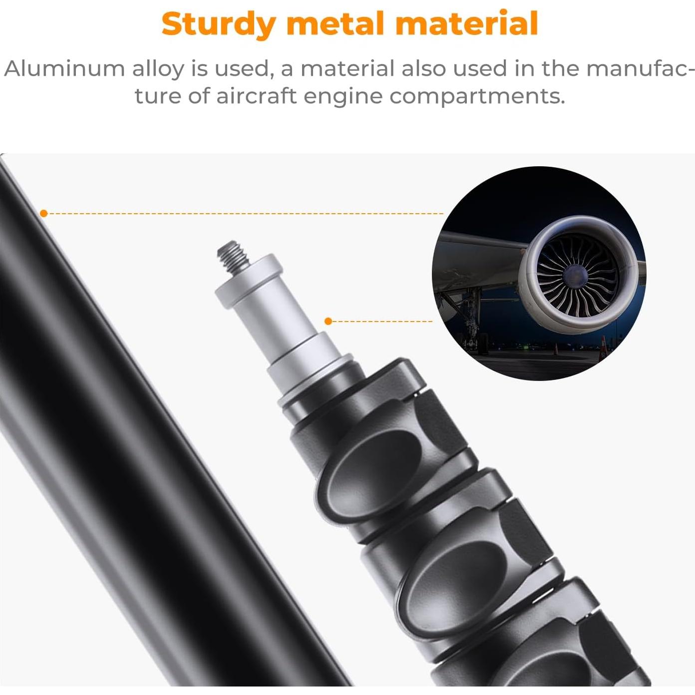 Soporte de Luz K&F Concept 2.2m Aluminio Trípode Compacto