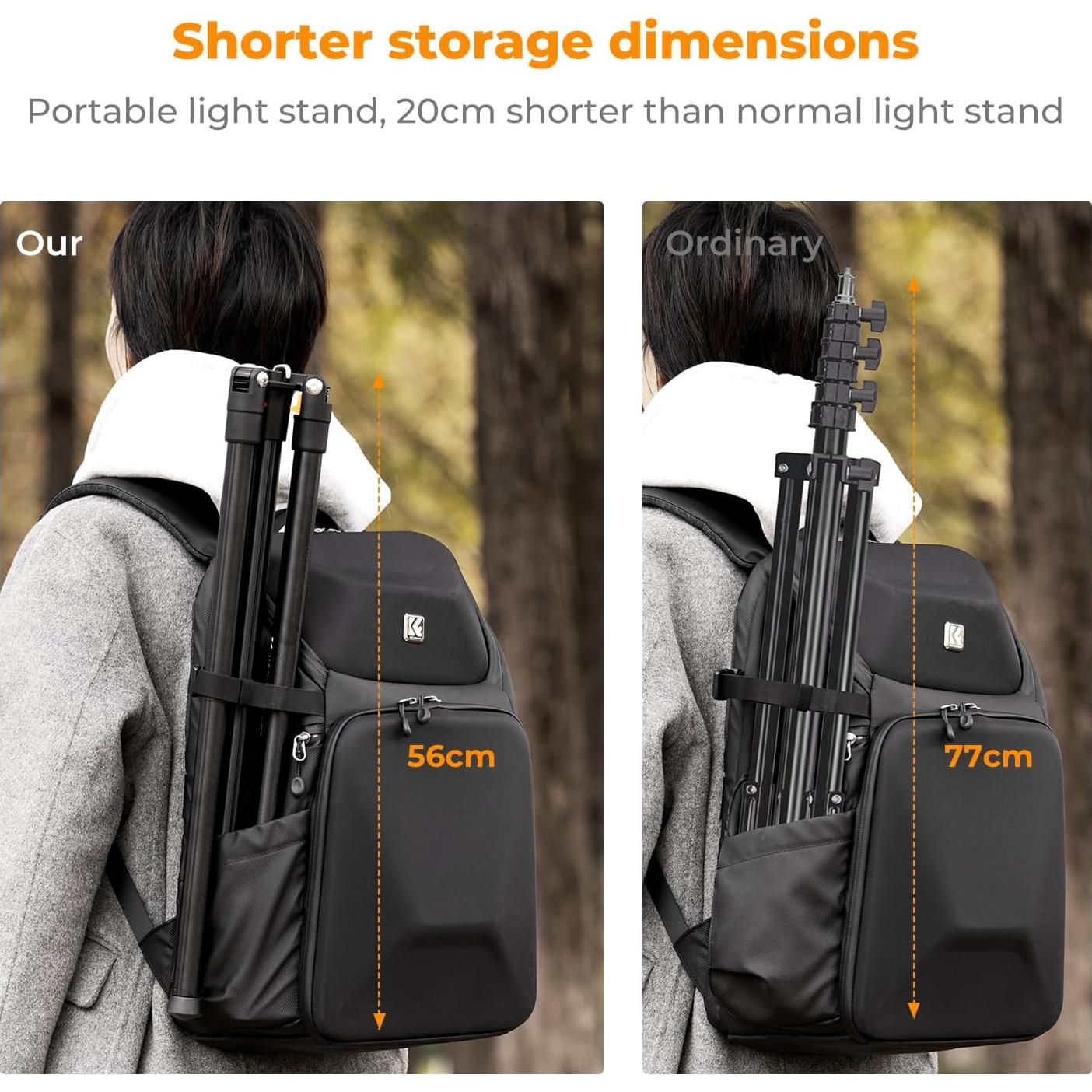 Soporte de Luz K&F Concept 2.2m Aluminio Trípode Compacto