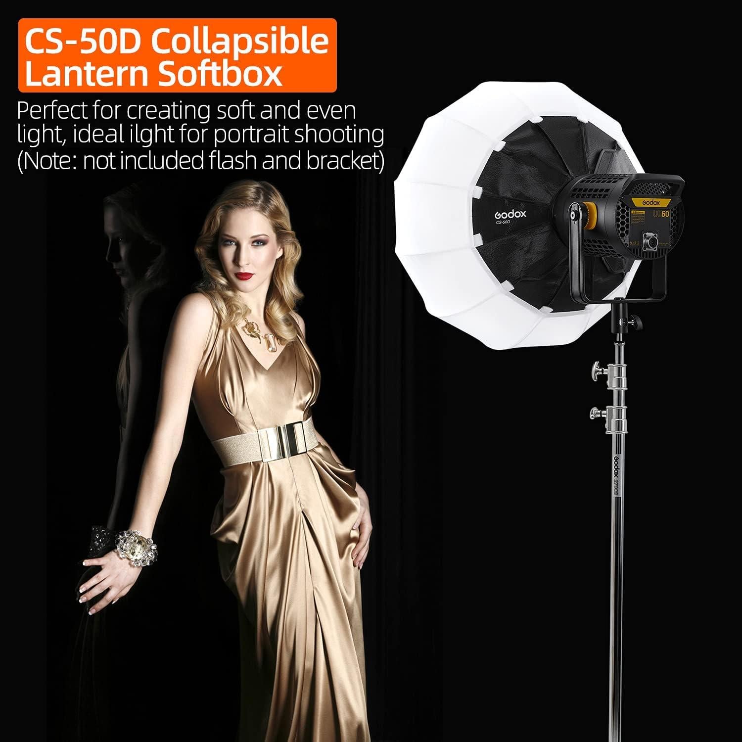 Softbox Plegable Godox CS-50D 50cm Modificador de Luz Bowens