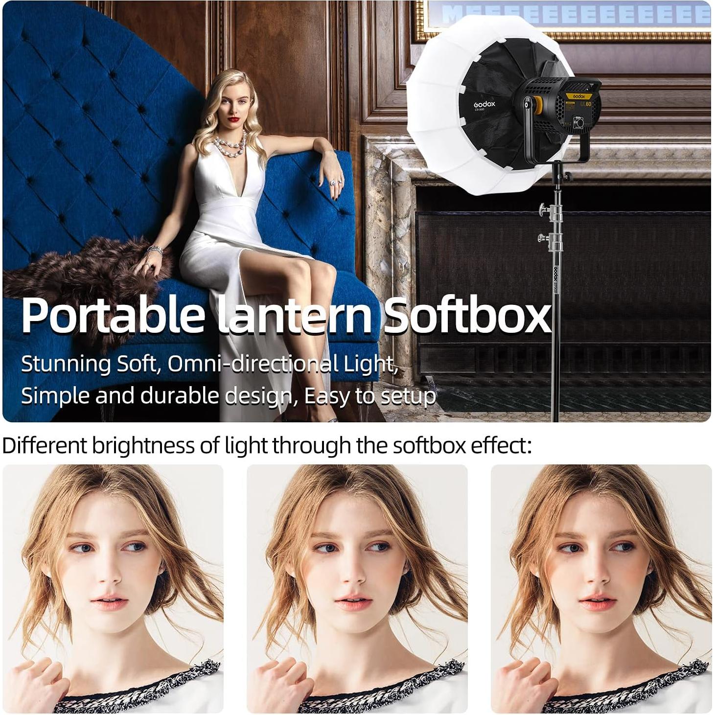 Softbox Plegable Godox CS-50D 50cm Modificador de Luz Bowens