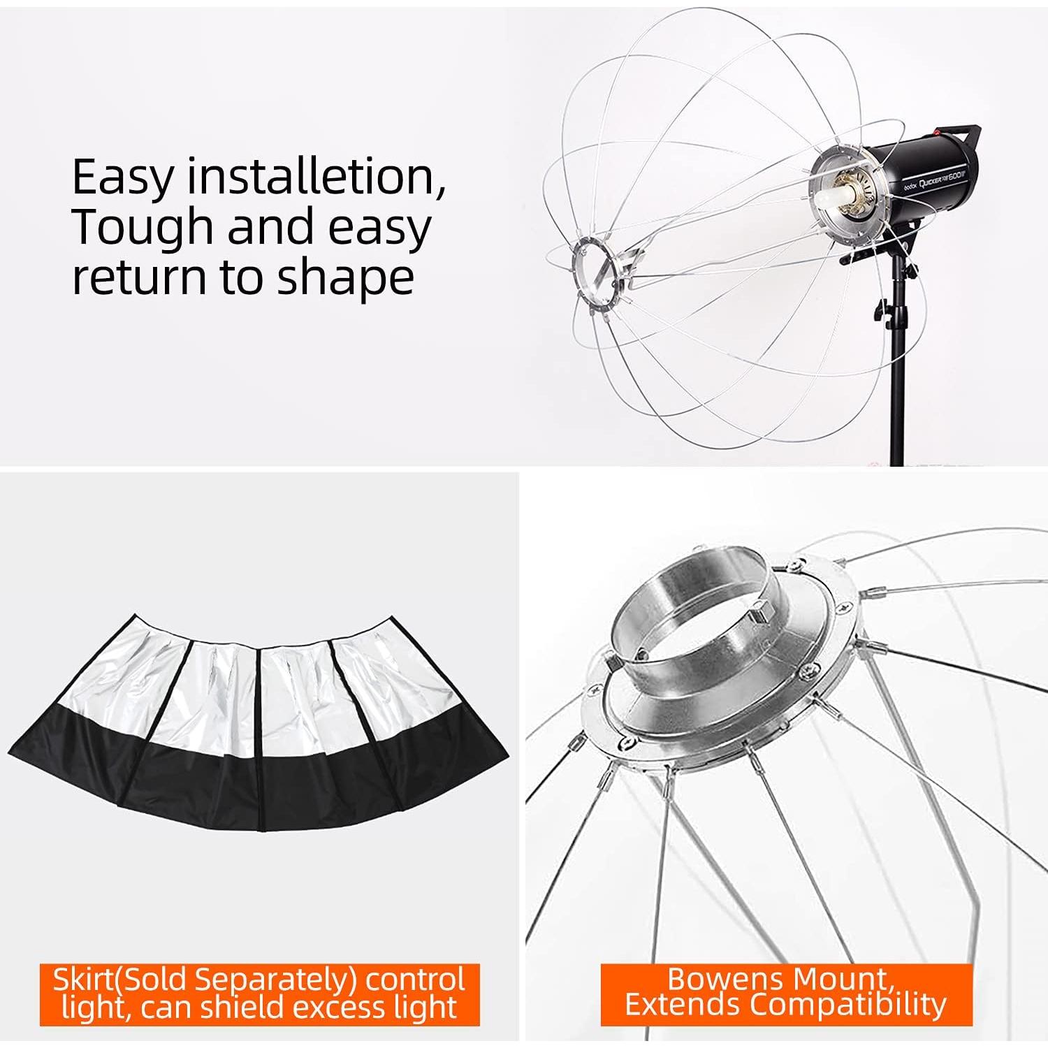 Softbox Plegable Godox CS-50D 50cm Modificador de Luz Bowens