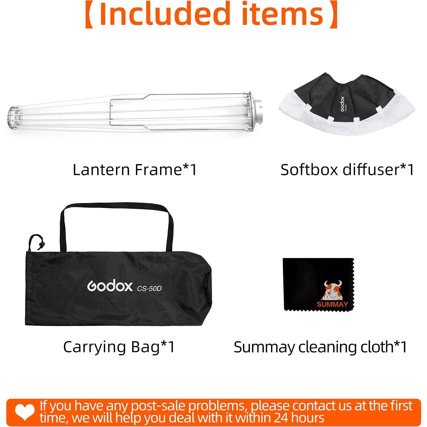 Softbox Plegable Godox CS-50D 50cm Modificador de Luz Bowens