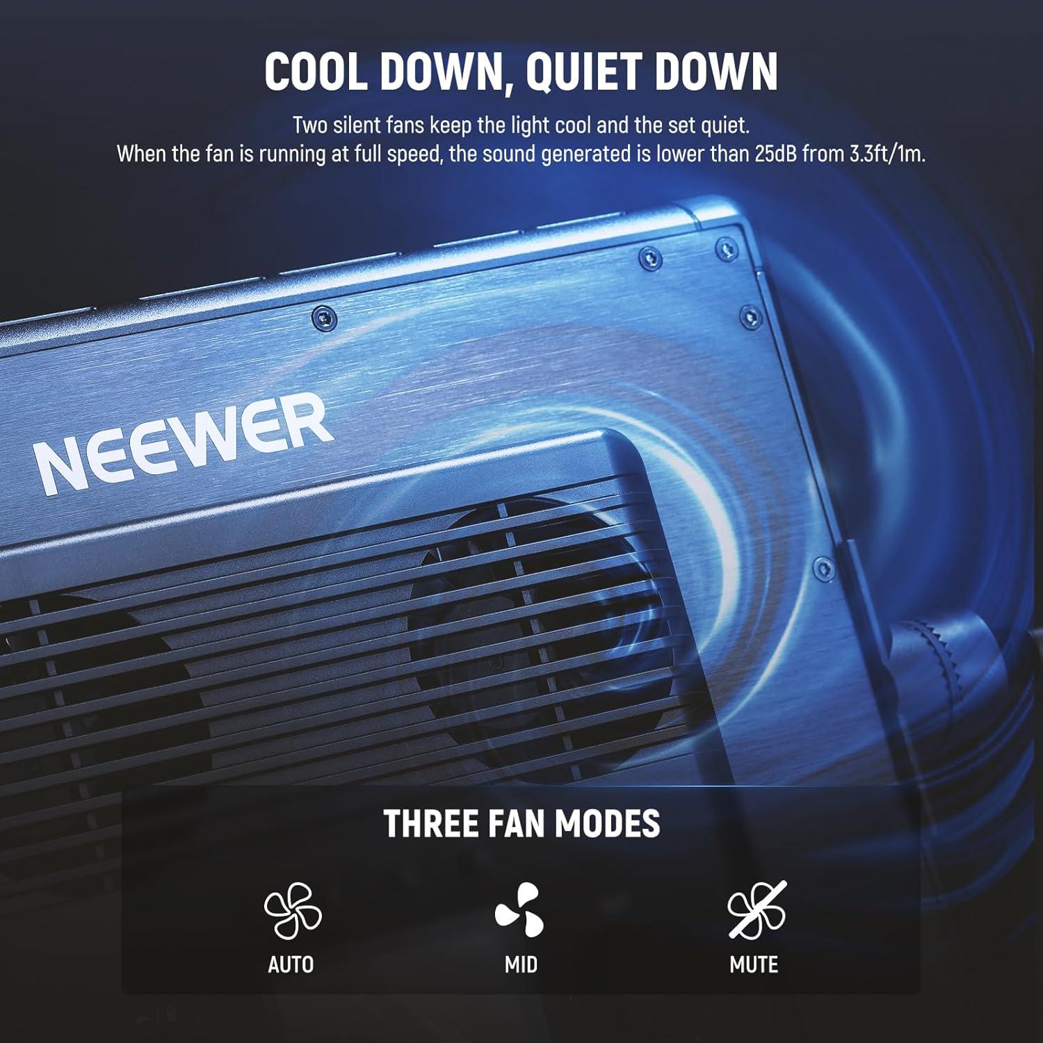 Kit de Luz de Video LED RGB NEEWER PL60C 60W con Soportes 2m