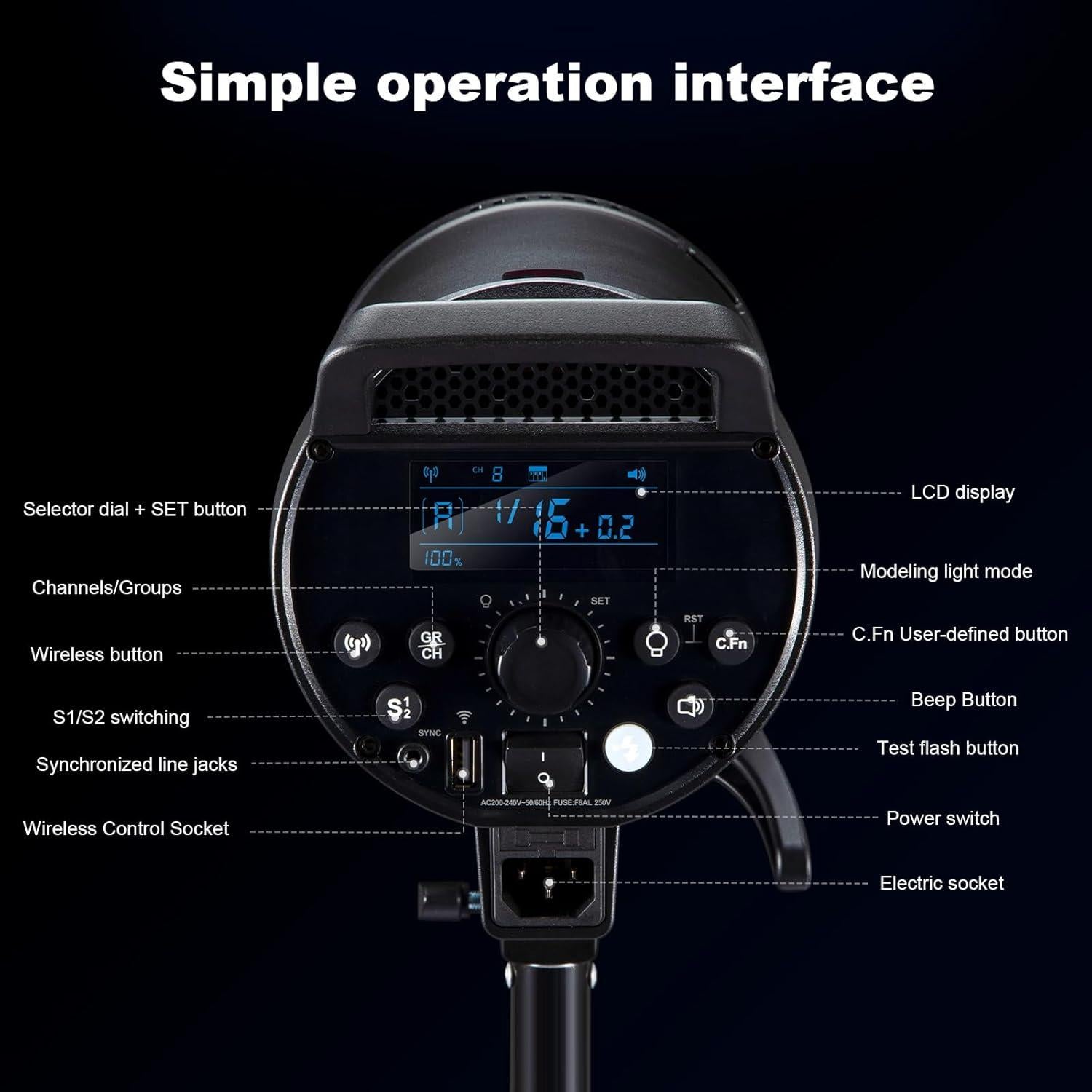 Flash de Estudio Godox DP1000III-V 1000Ws Inalámbrico 2.4G