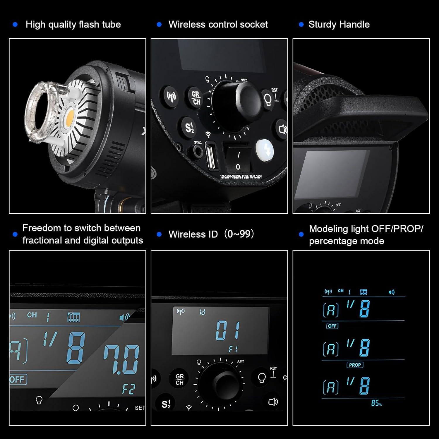 Flash de Estudio Godox DP1000III-V 1000Ws Inalámbrico 2.4G