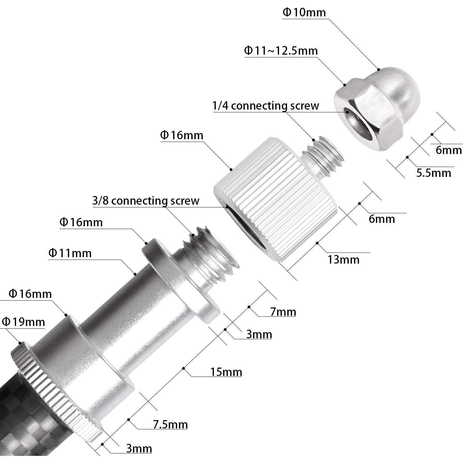 Soporte de Luz Trípode FOSOTO FT-220LS Fibra Carbono 222.5 cm