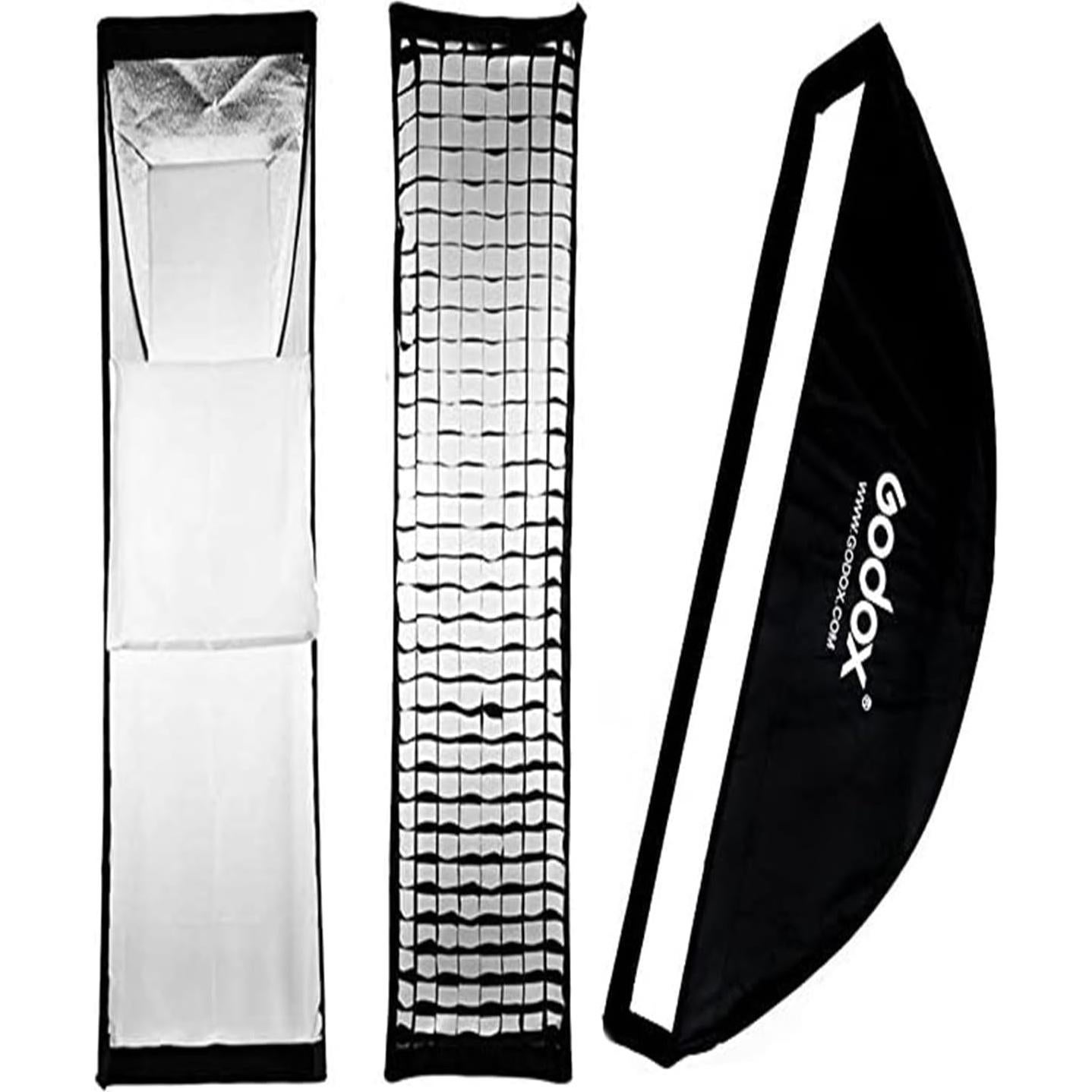 Godox Softbox 30x120cm Montaje Bowens con Rejilla Panal