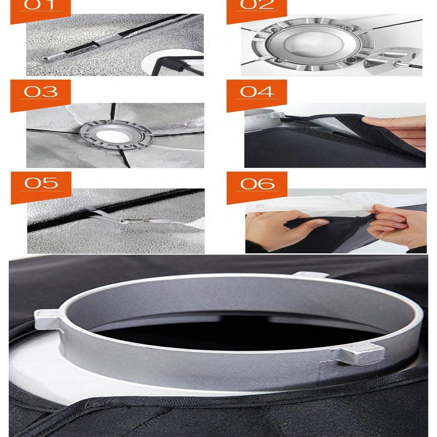 Godox Softbox 30x120cm Montaje Bowens con Rejilla Panal