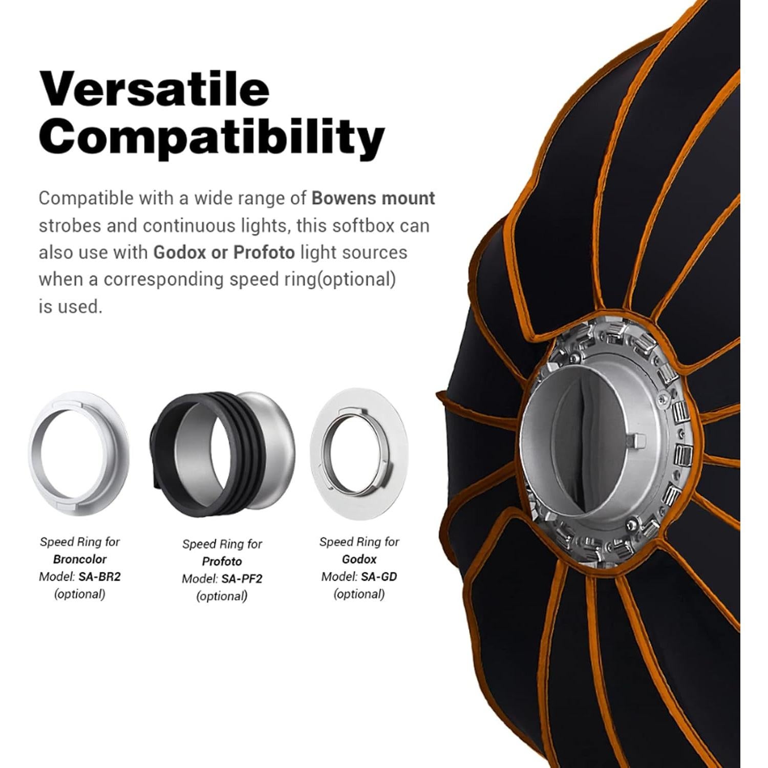 Godox QR-P70 Softbox Parabólico 69.85 cm Montaje Bowens