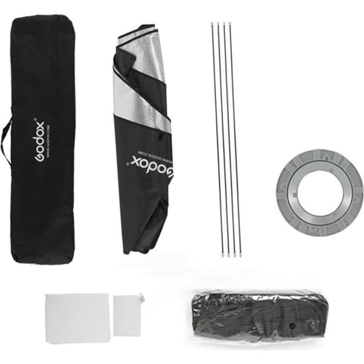 Godox 14"x63" / 35x160cm Strip Beehive Honeycomb Grid Softbox with Bowens Mount Speedring for Studio Flash Strobe Lighting