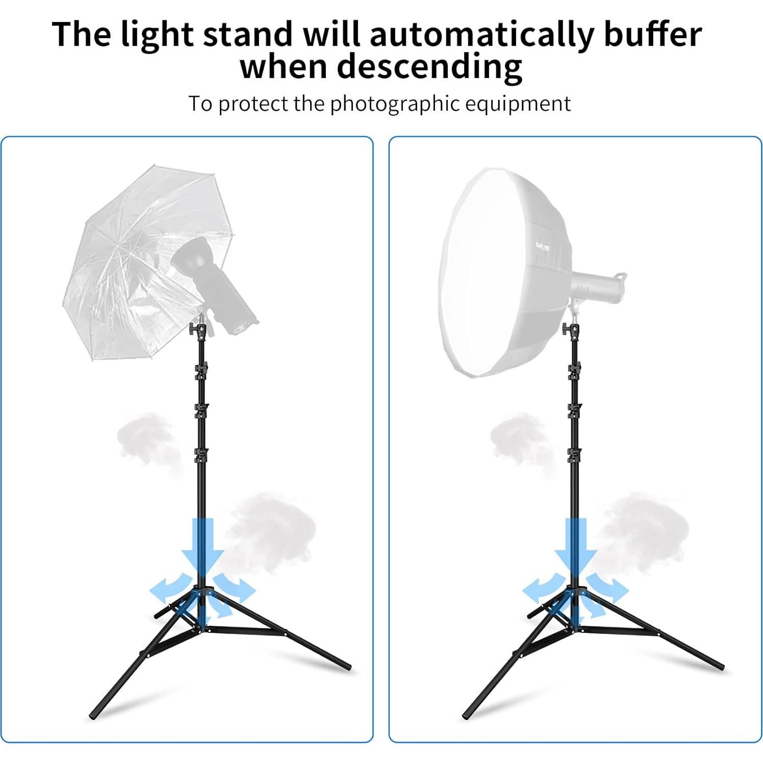Soporte de Luz Selens 2.8m con Amortiguación de Aire 7kg
