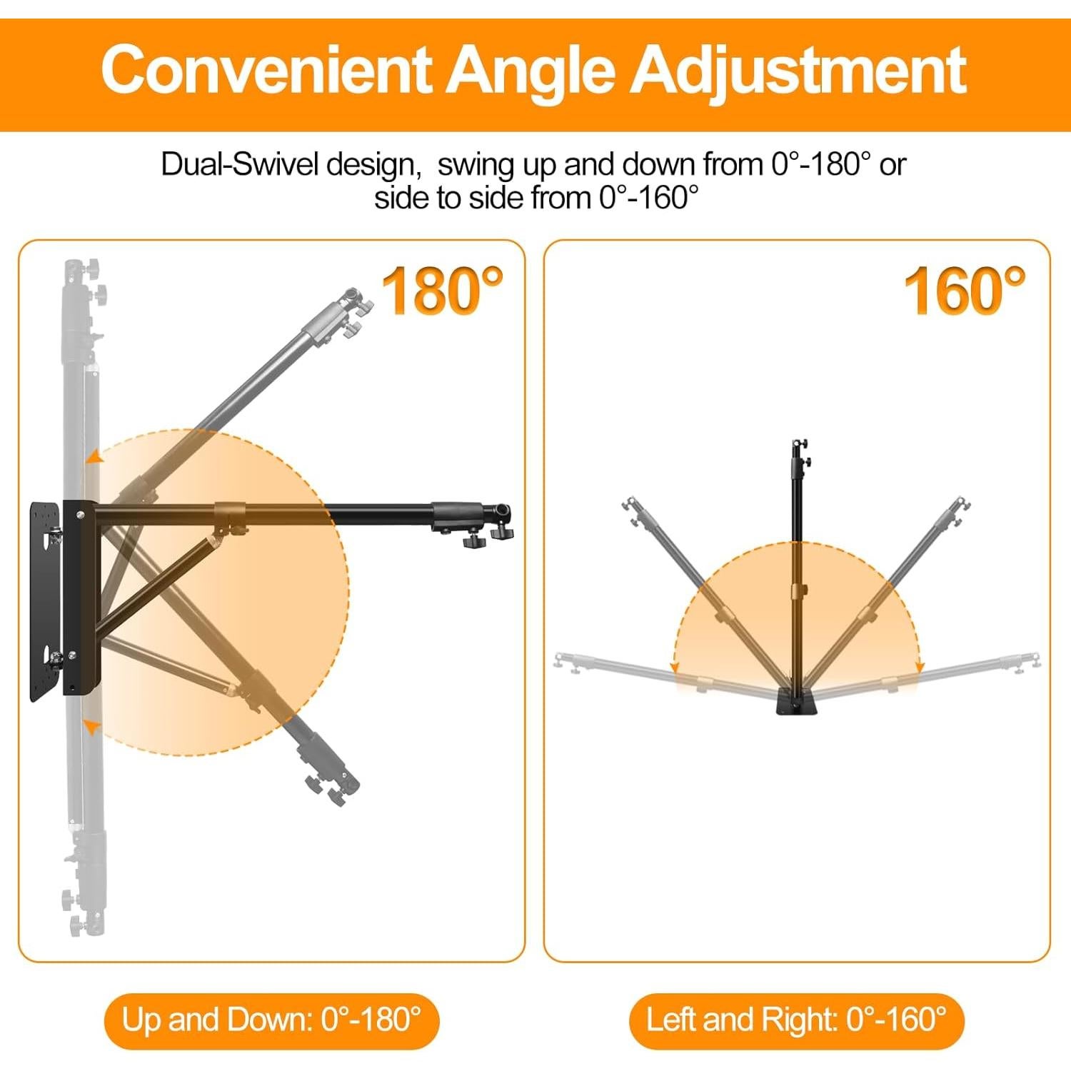 Soporte de Pared para Luz de Anillo FUDESY 130cm Ajustable