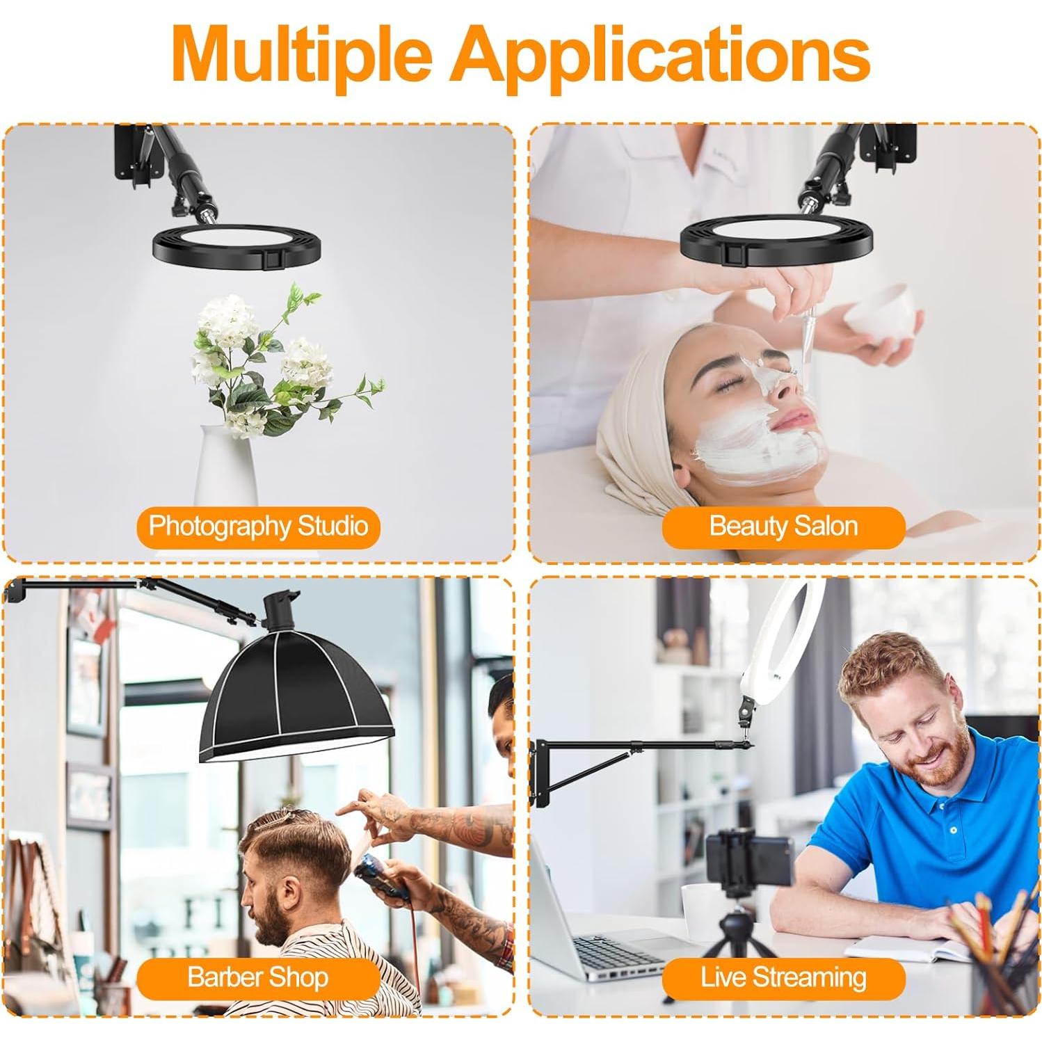 Soporte de Pared para Luz de Anillo FUDESY 130cm Ajustable