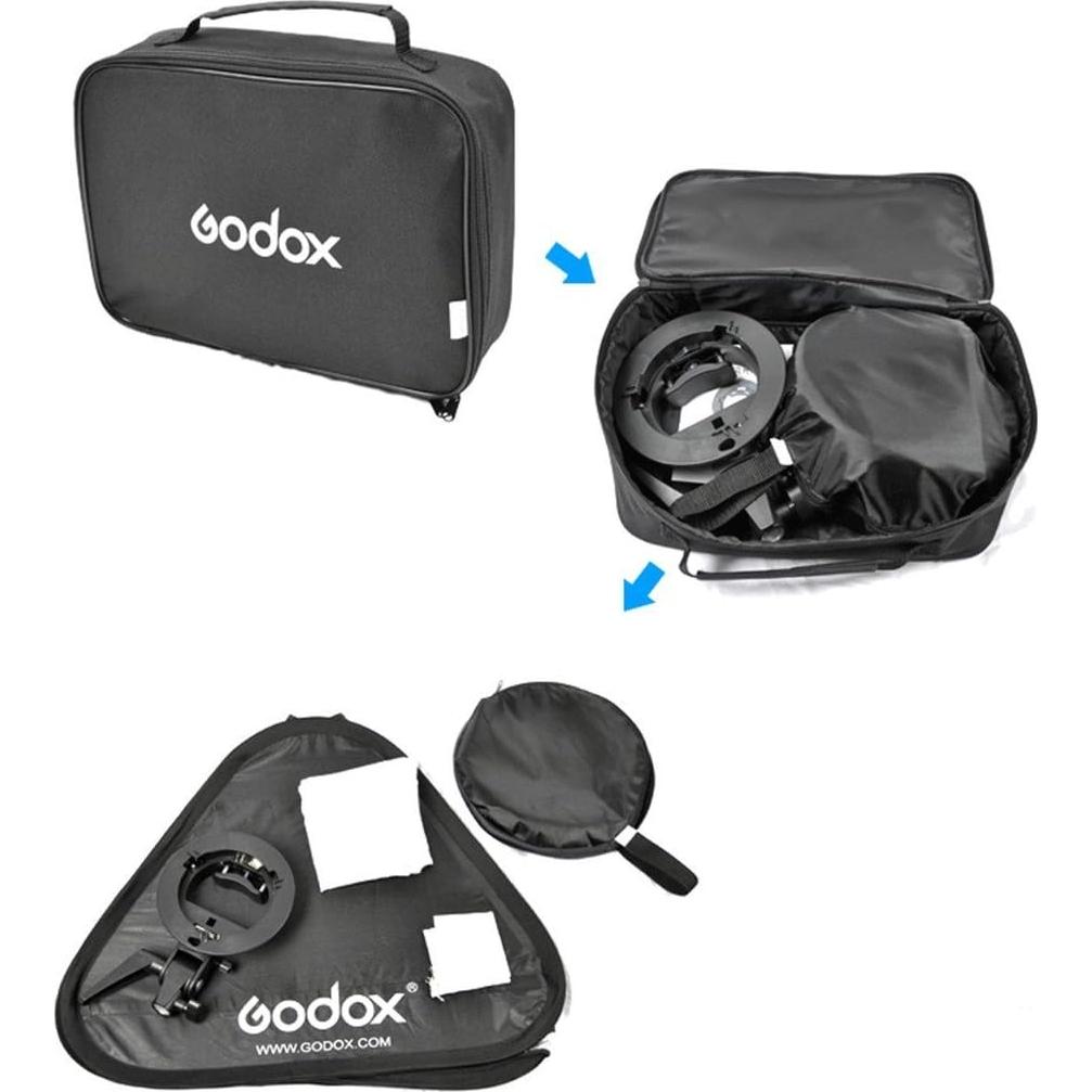 Softbox Godox Tipo S 80x80cm con Soporte Plegable para Flash