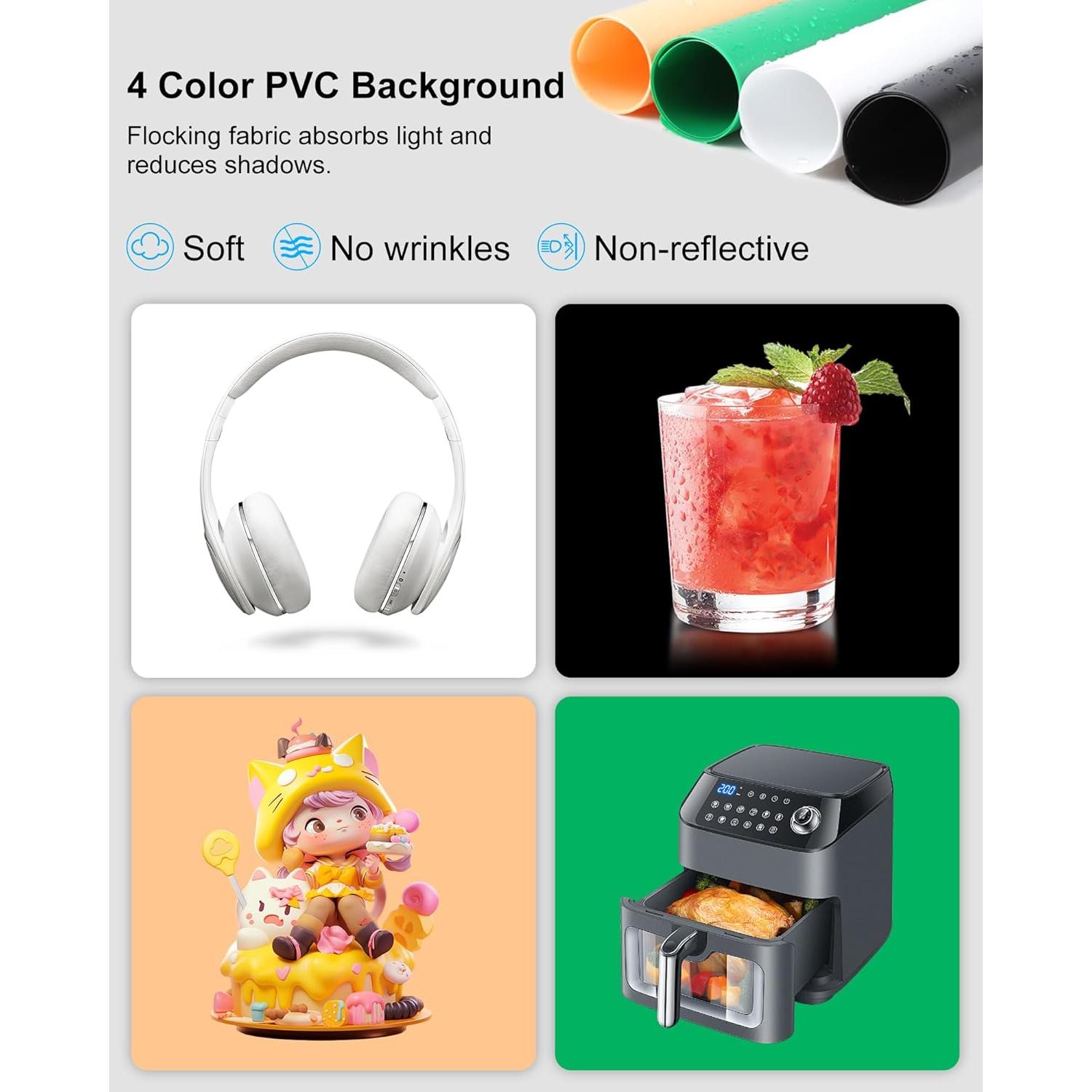 Caja de Luz PULUZ 60x40 cm con 672 LED y 4 Fondos PVC