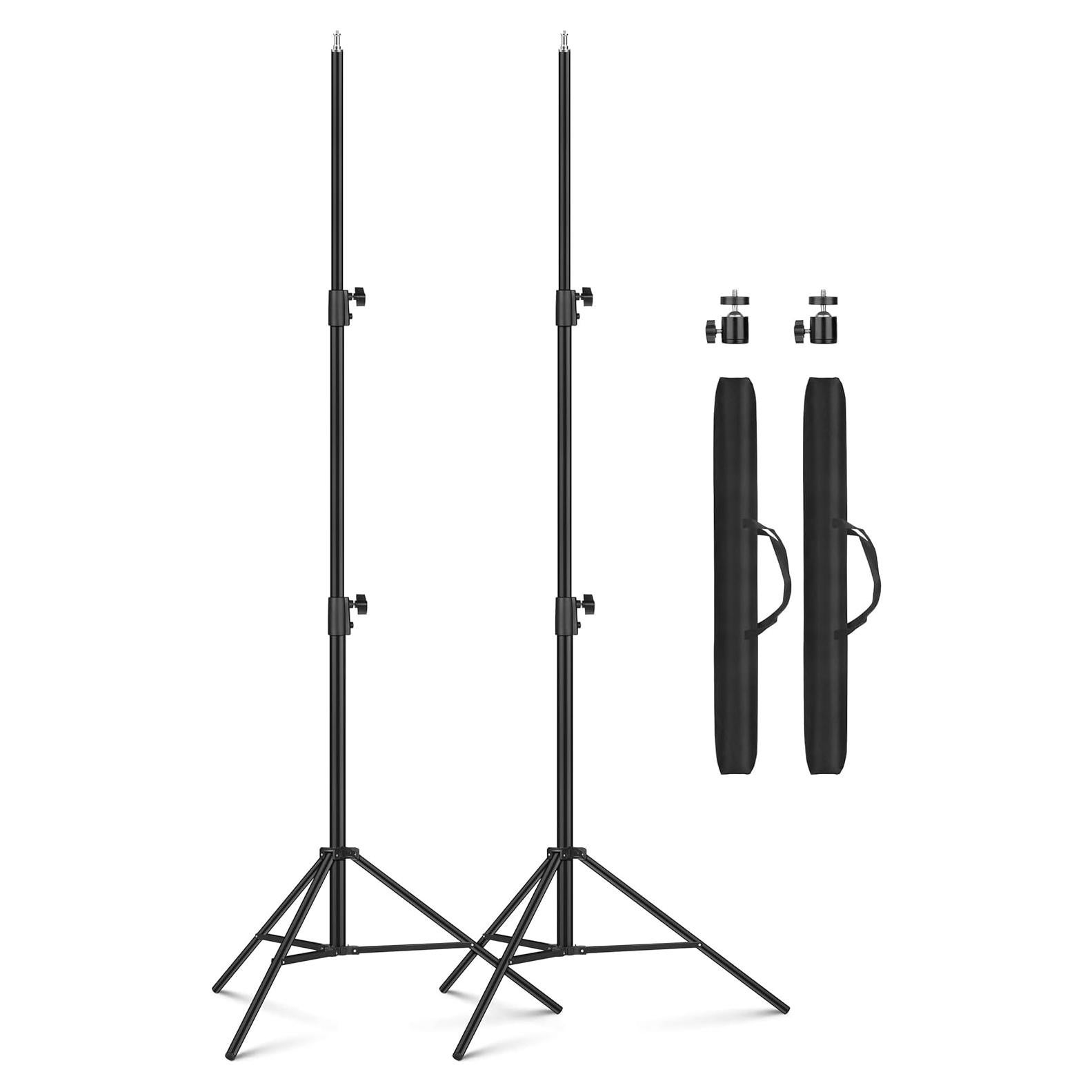 Paquete de 2 Soportes de Trípode de Fotografía 2.8m Aluminio