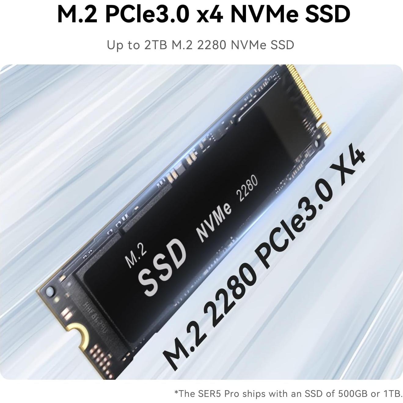 Mini PC Beelink SER5 PRO Ryzen 7 5850U 32GB RAM 1TB SSD