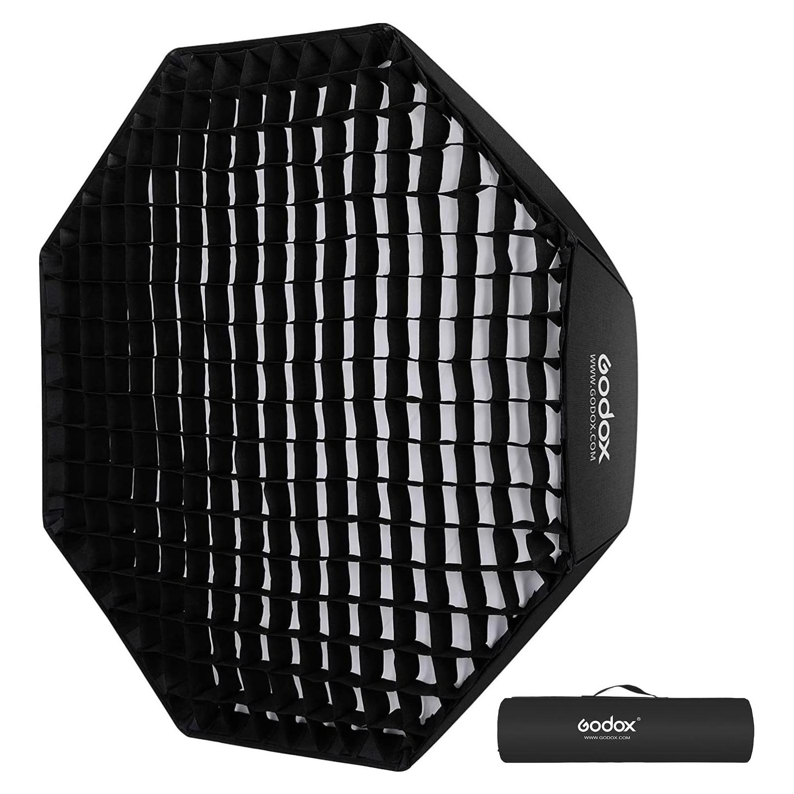 Softbox Octágono Godox 120cm con Rejilla y Difusores