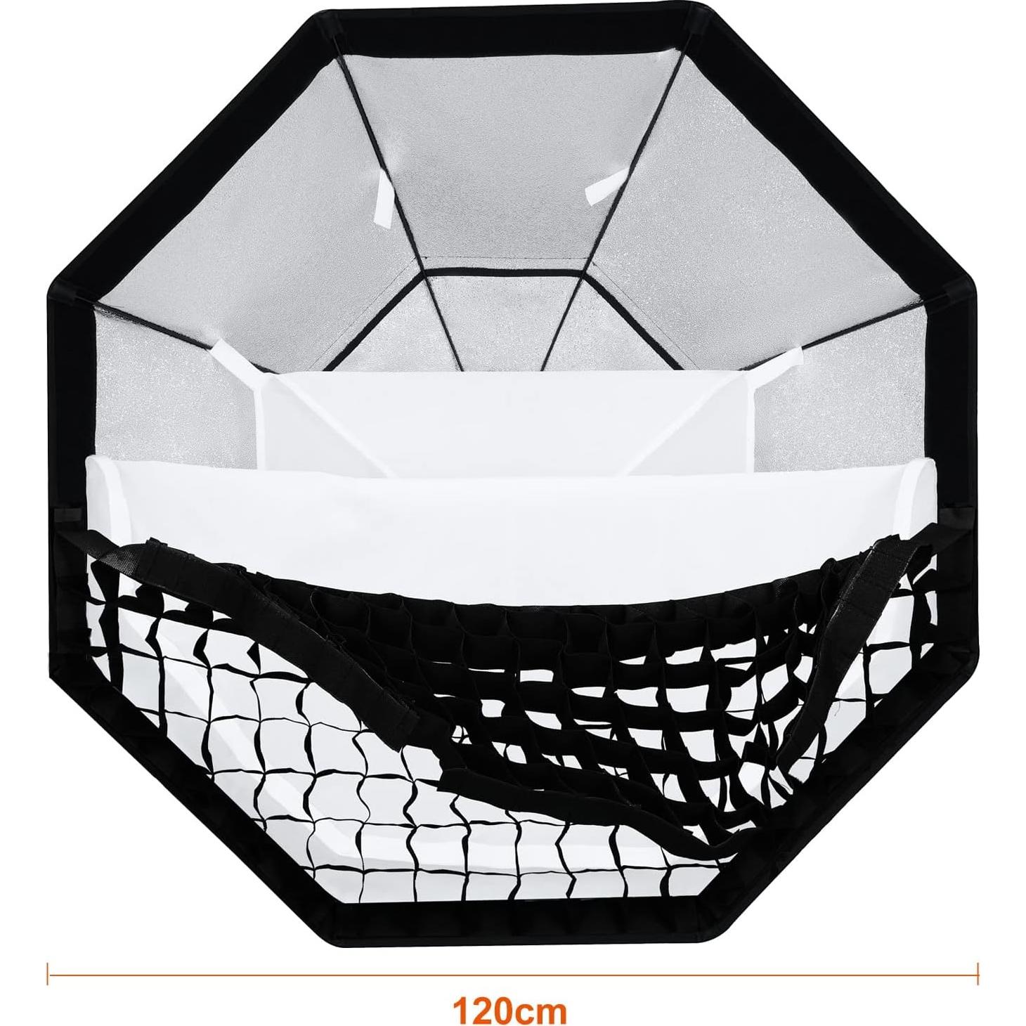 Softbox Octágono Godox 120cm con Rejilla y Difusores