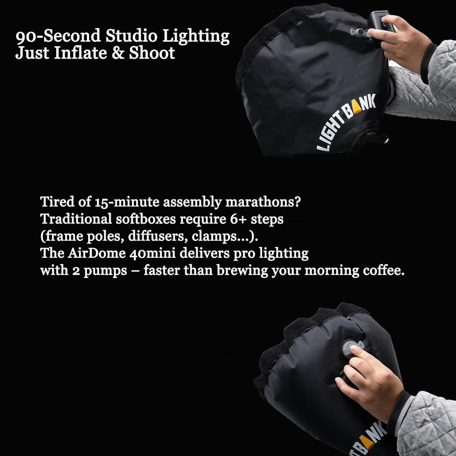 Softbox Inflable Flynoodle AIR Dome 40 para Luces COB 100W