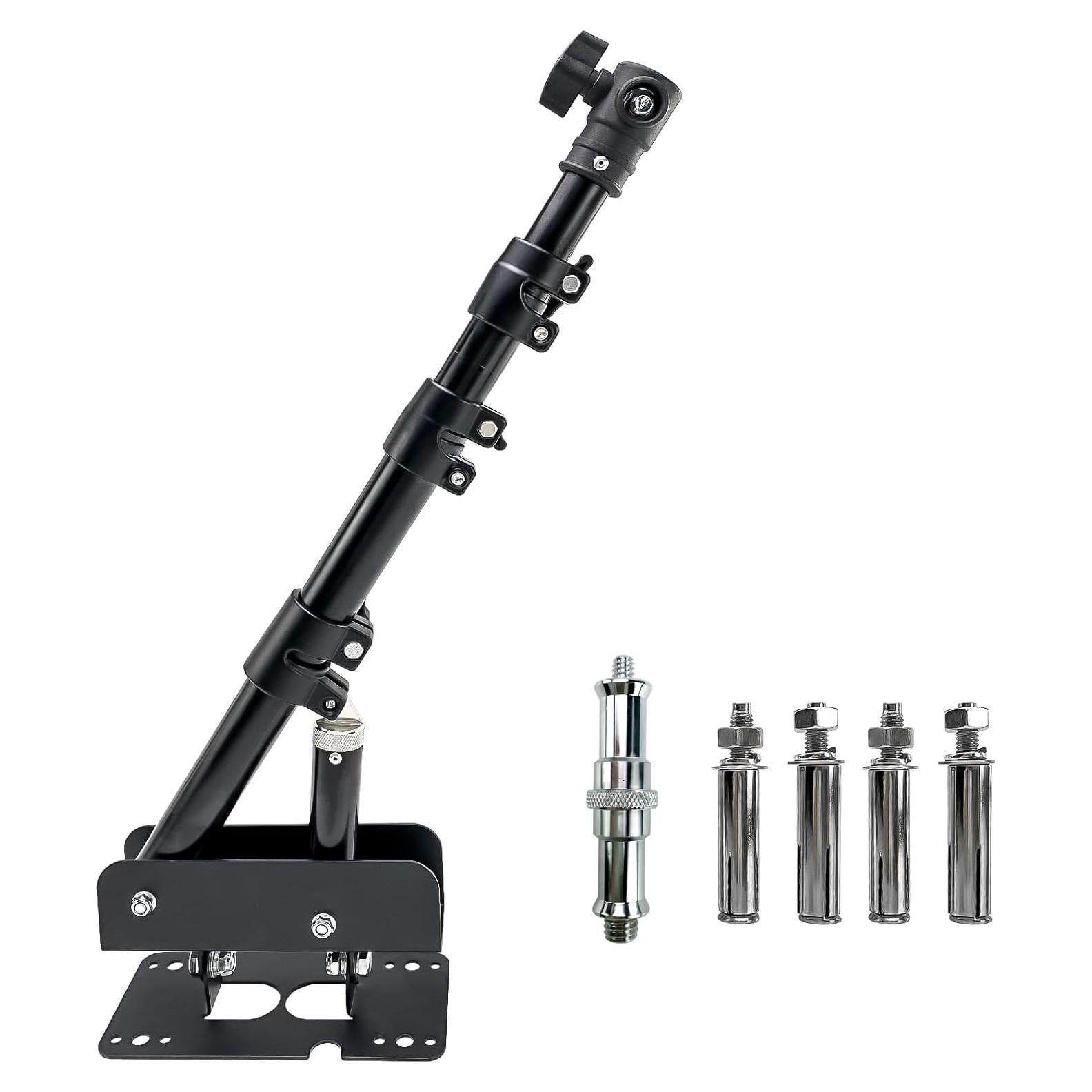 Wall Mount Triangle Boom Arm 43inch/110cm,Ring Light Mount 180°Flexible Rotation Triangle Wall Mount Bracket for Studio Strobe,Photography Light, Monolight, Ring Light, Softbox, Umbrella