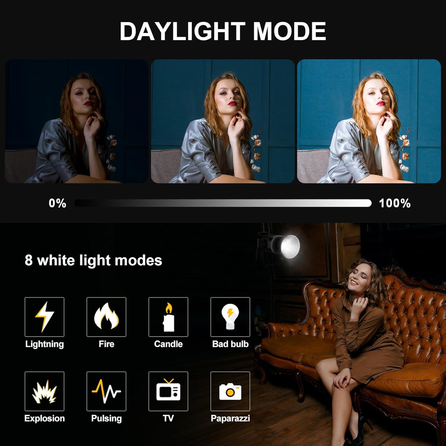 Luz de Video LED GVM SD600S 600W 5600K para Fotografía