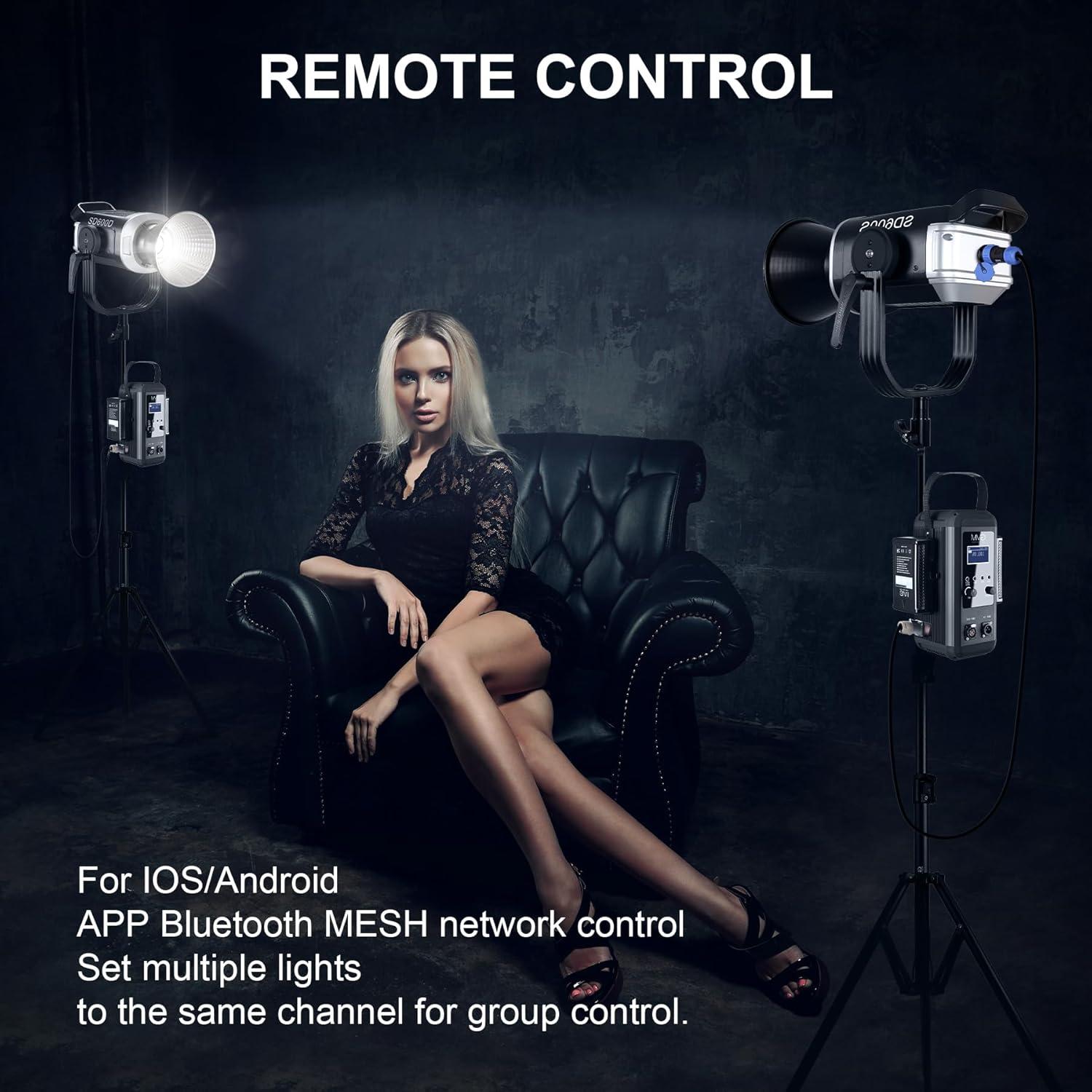 Luz de Video LED GVM SD600S 600W 5600K para Fotografía