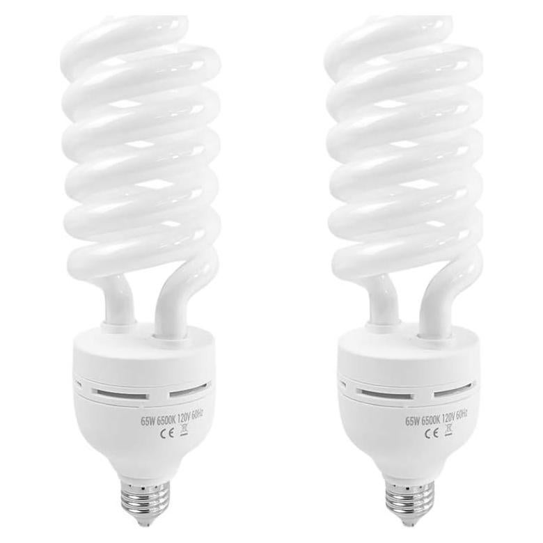 Bombilla Fluorescente Espiral Foto&Tech 65W 6500K E26 (2 Unidades)
