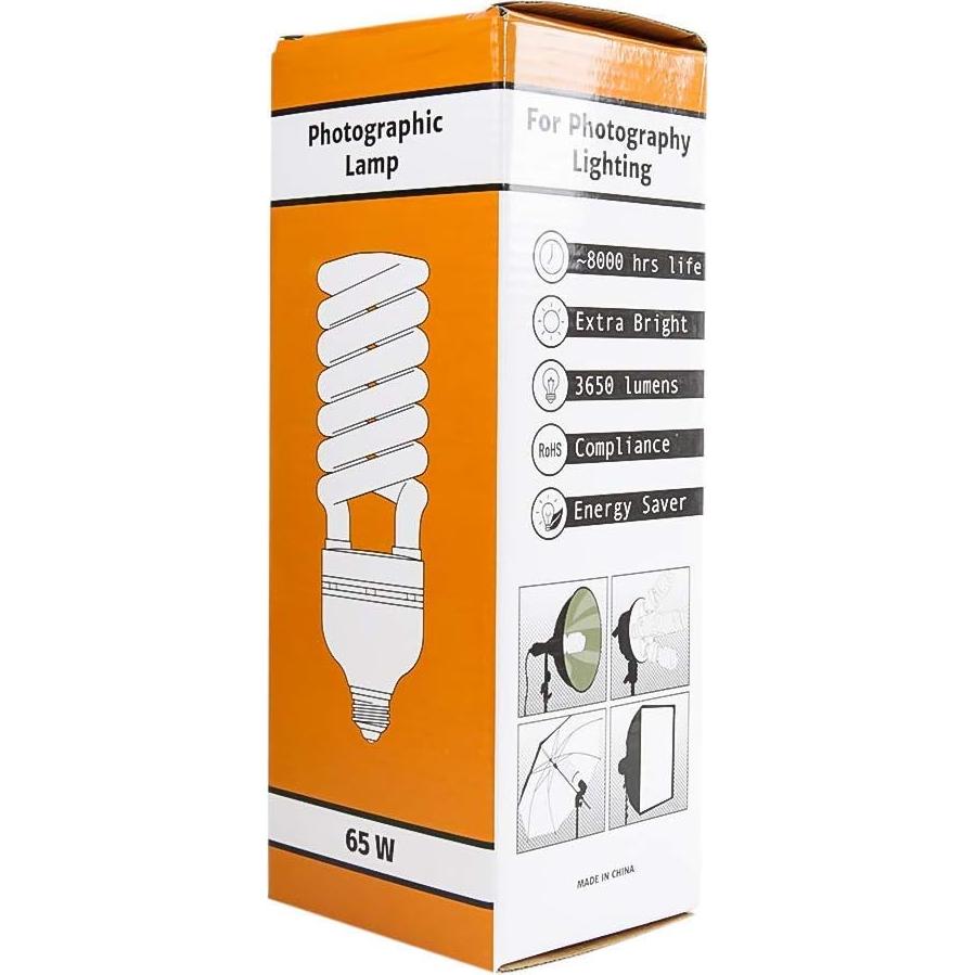 Bombilla Fluorescente Espiral Foto&Tech 65W 6500K E26 (2 Unidades)